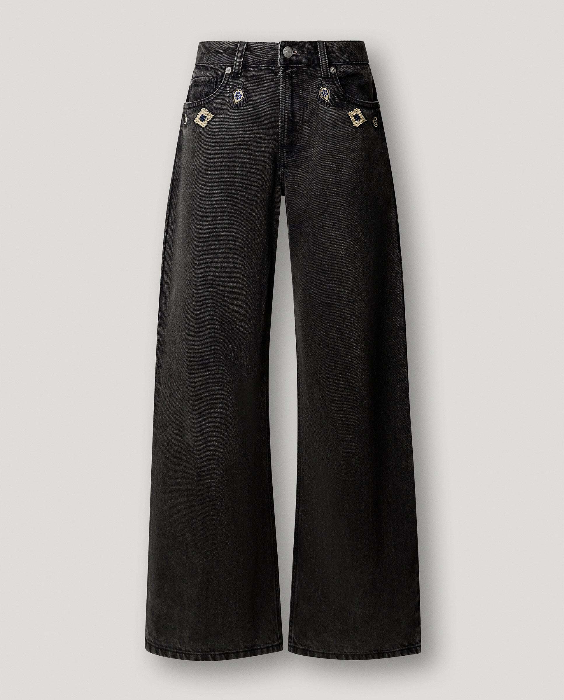 Vaquero de mujer fit wide tiro medio - Pepe Jeans - Negro Negro-6