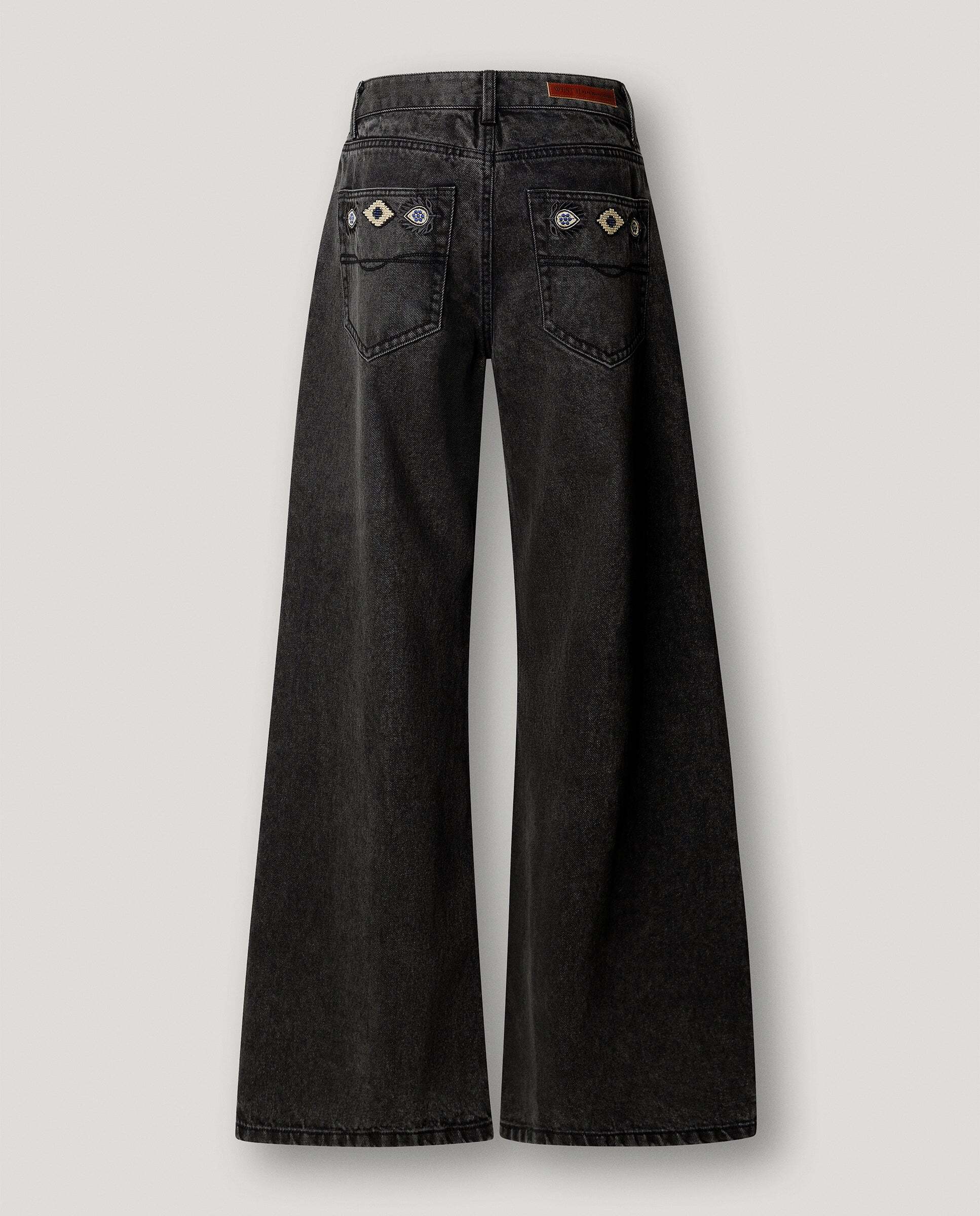 Vaquero de mujer fit wide tiro medio - Pepe Jeans - Negro Negro-5