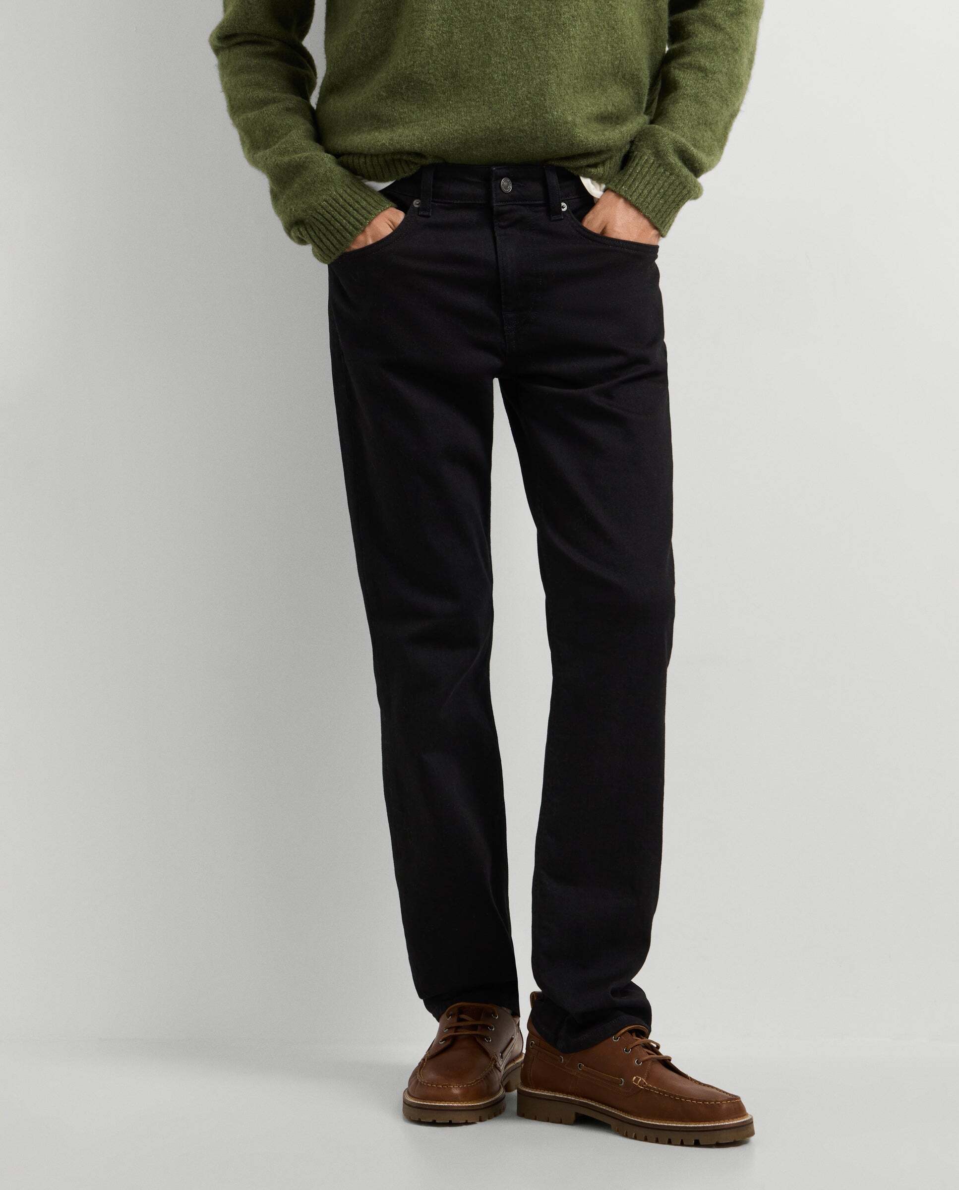Vaquero de hombre fit recto tiro regular - Pepe Jeans - Negro Negro-2