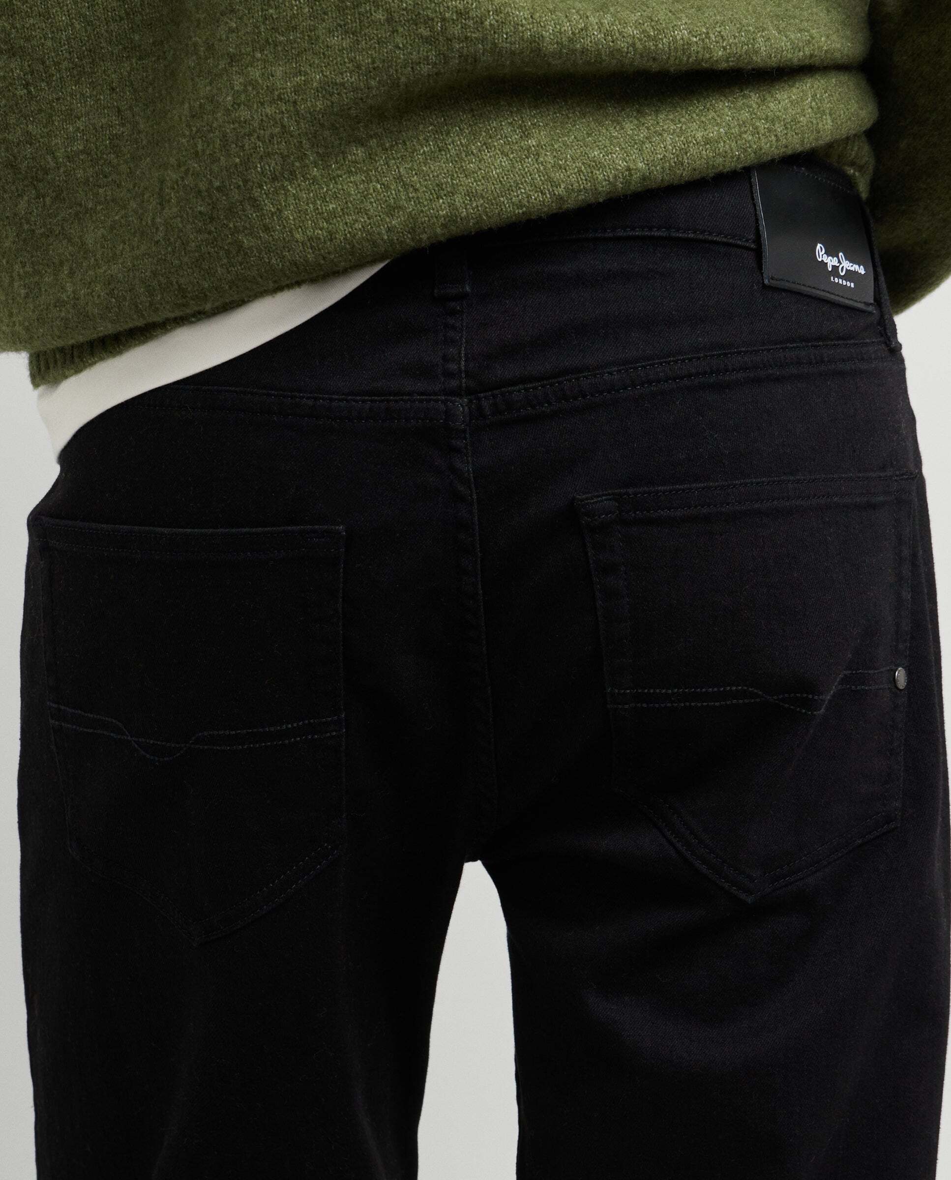 Vaquero de hombre fit recto tiro regular - Pepe Jeans - Negro Negro-4