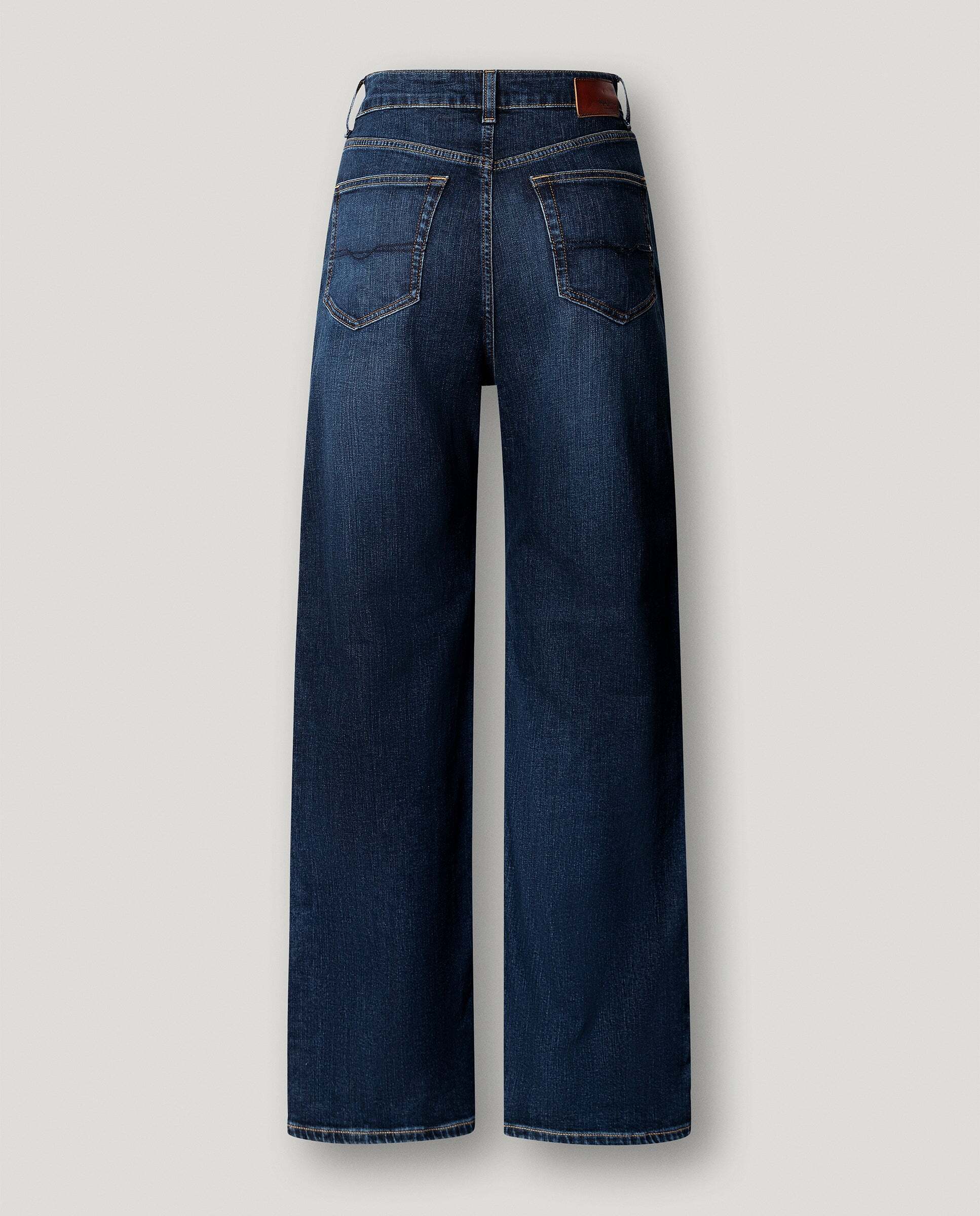 Vaquero de mujer fit recto y tiro alto - Pepe Jeans - lexa - Azul oscuro Azul oscuro-5