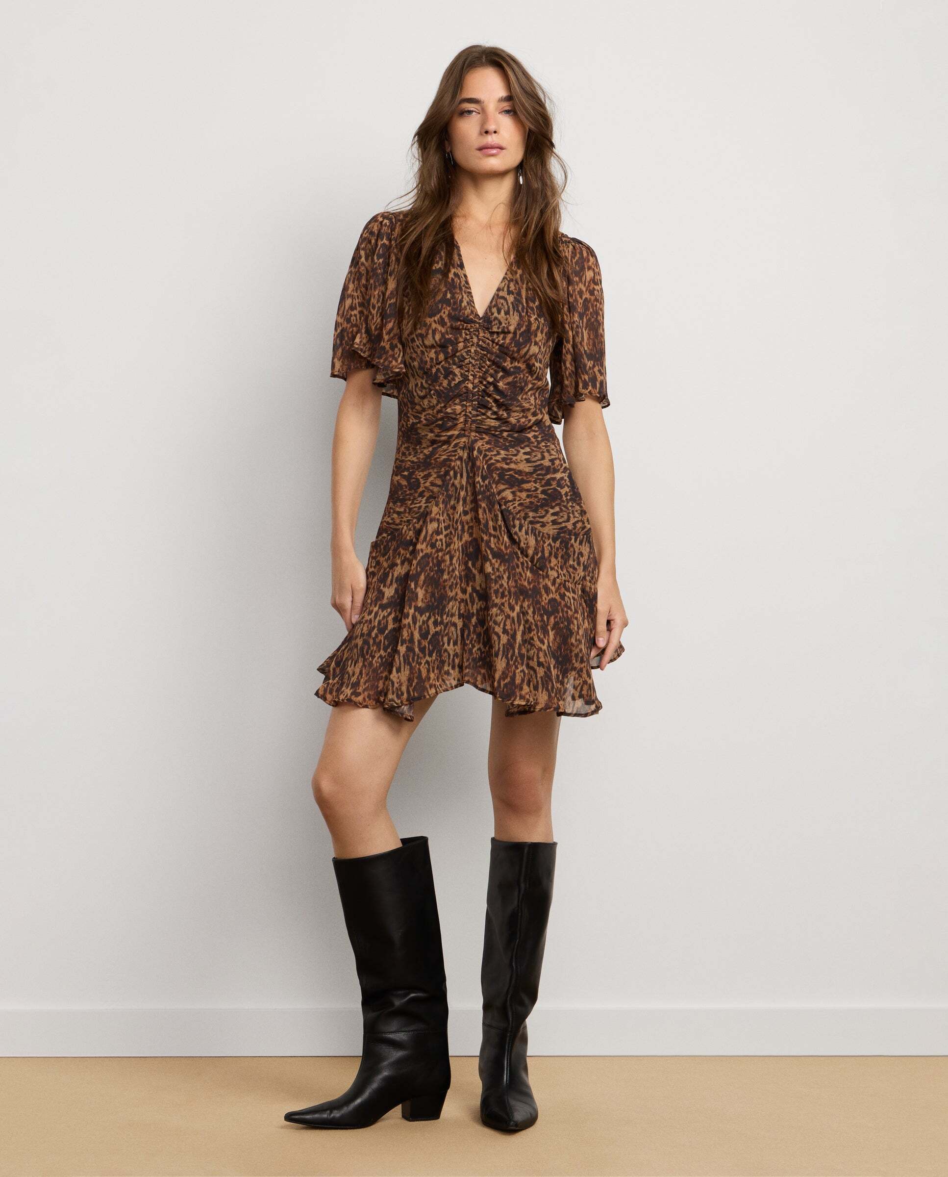 Vestido de mujer corto estampado animal print - Pepe Jeans - Negro Negro-2