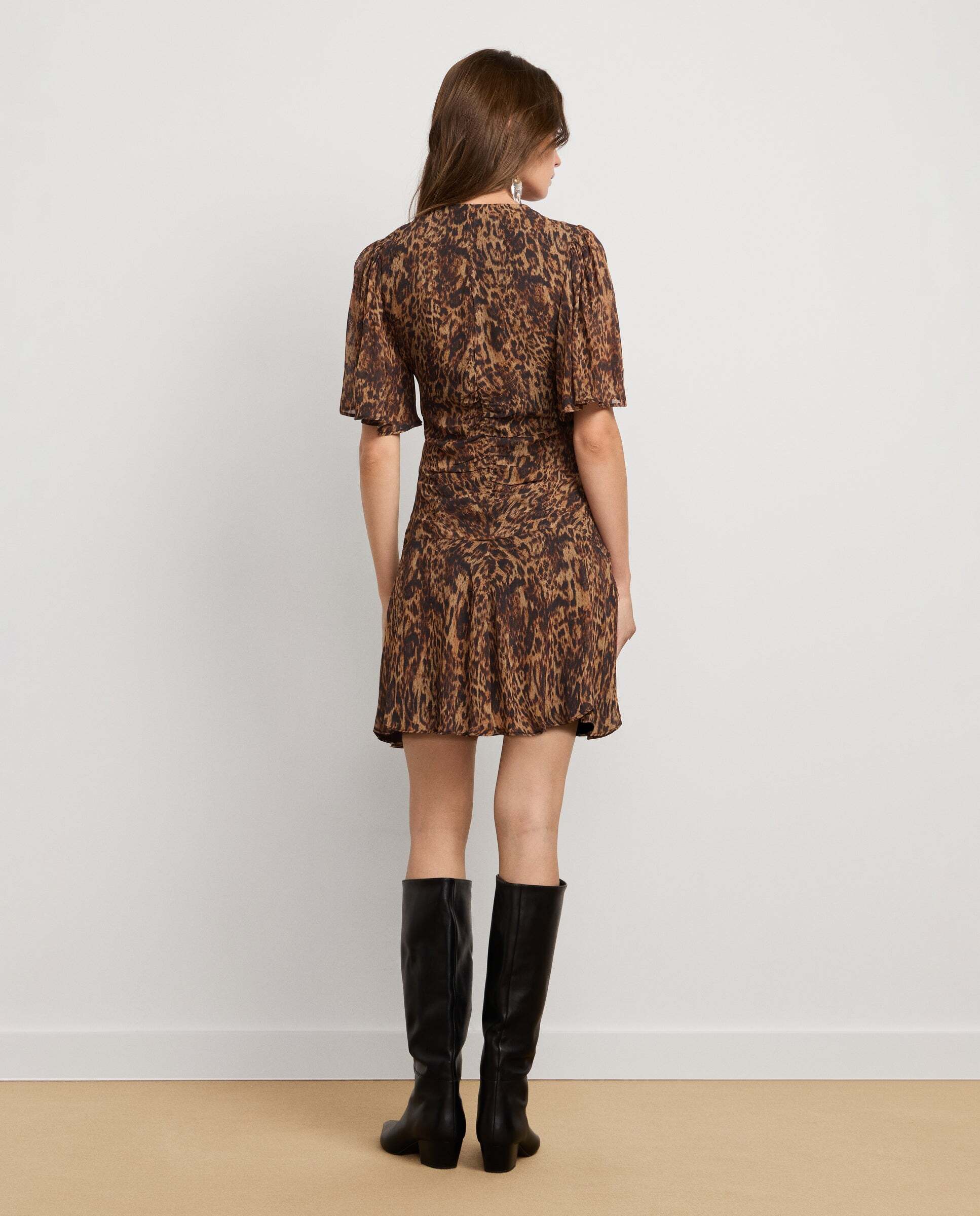 Vestido de mujer corto estampado animal print - Pepe Jeans - Negro Negro-3