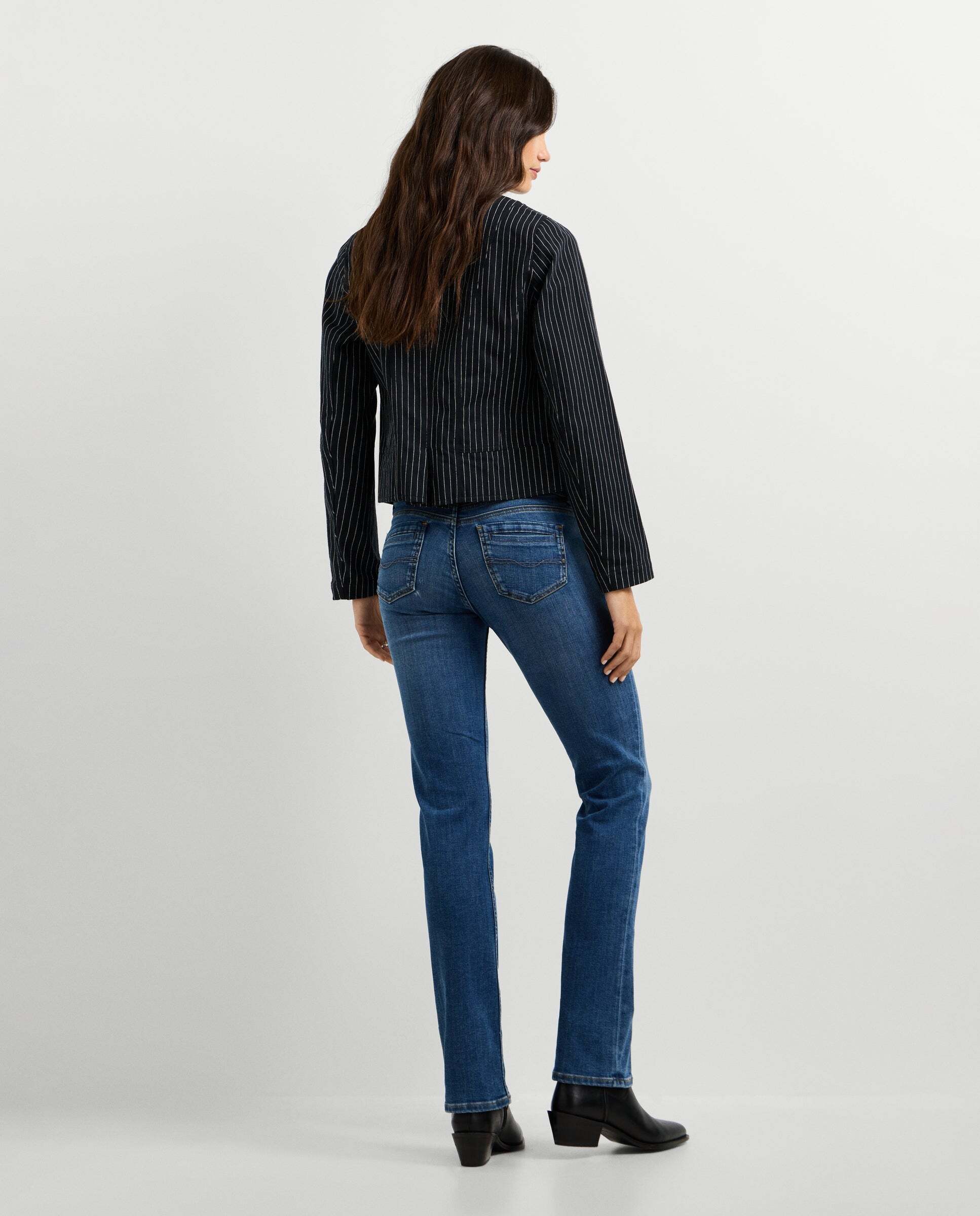 Vaquero de mujer fit slim tiro medio - Pepe Jeans - Azul denim Azul denim-3