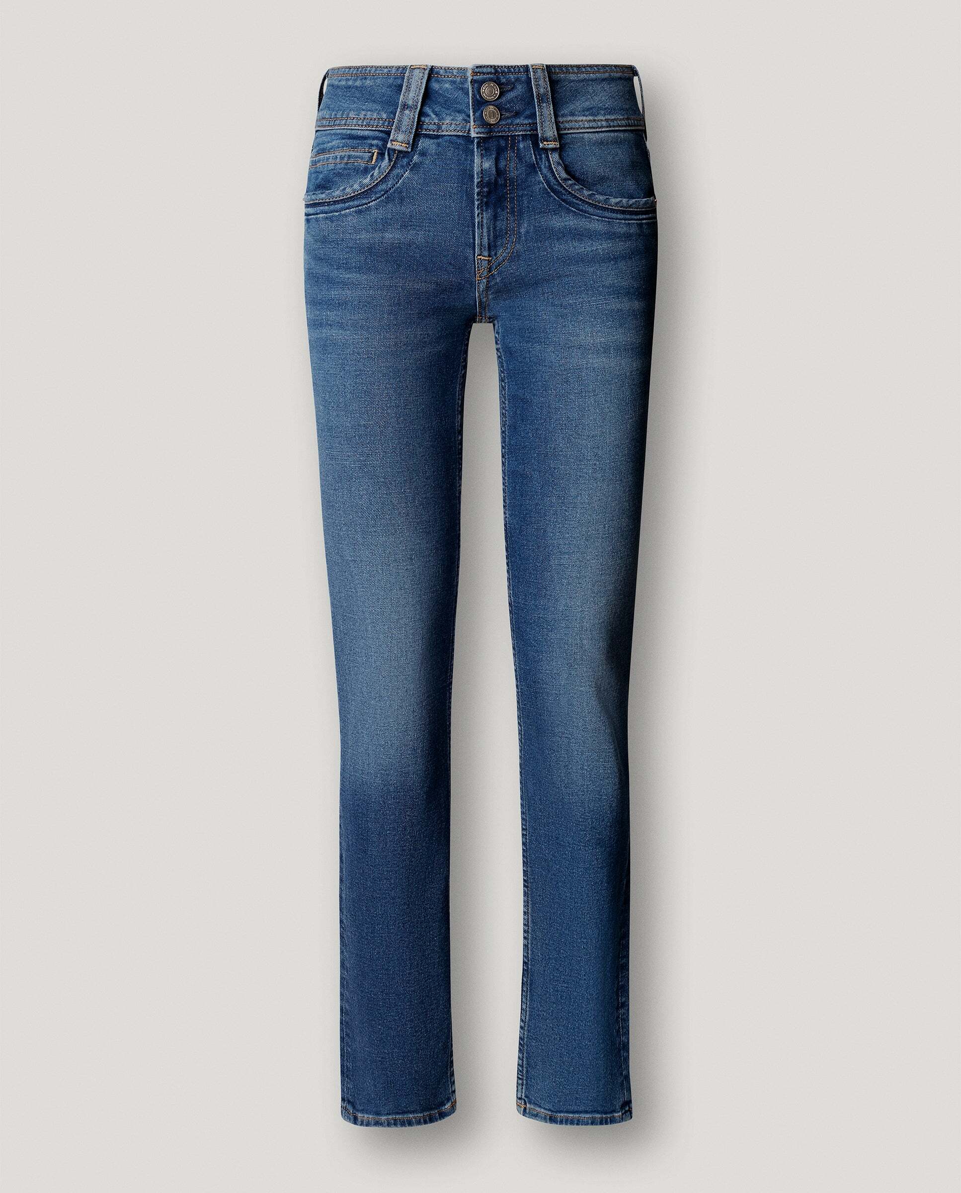 Vaquero de mujer fit slim tiro medio - Pepe Jeans - Azul denim Azul denim-6