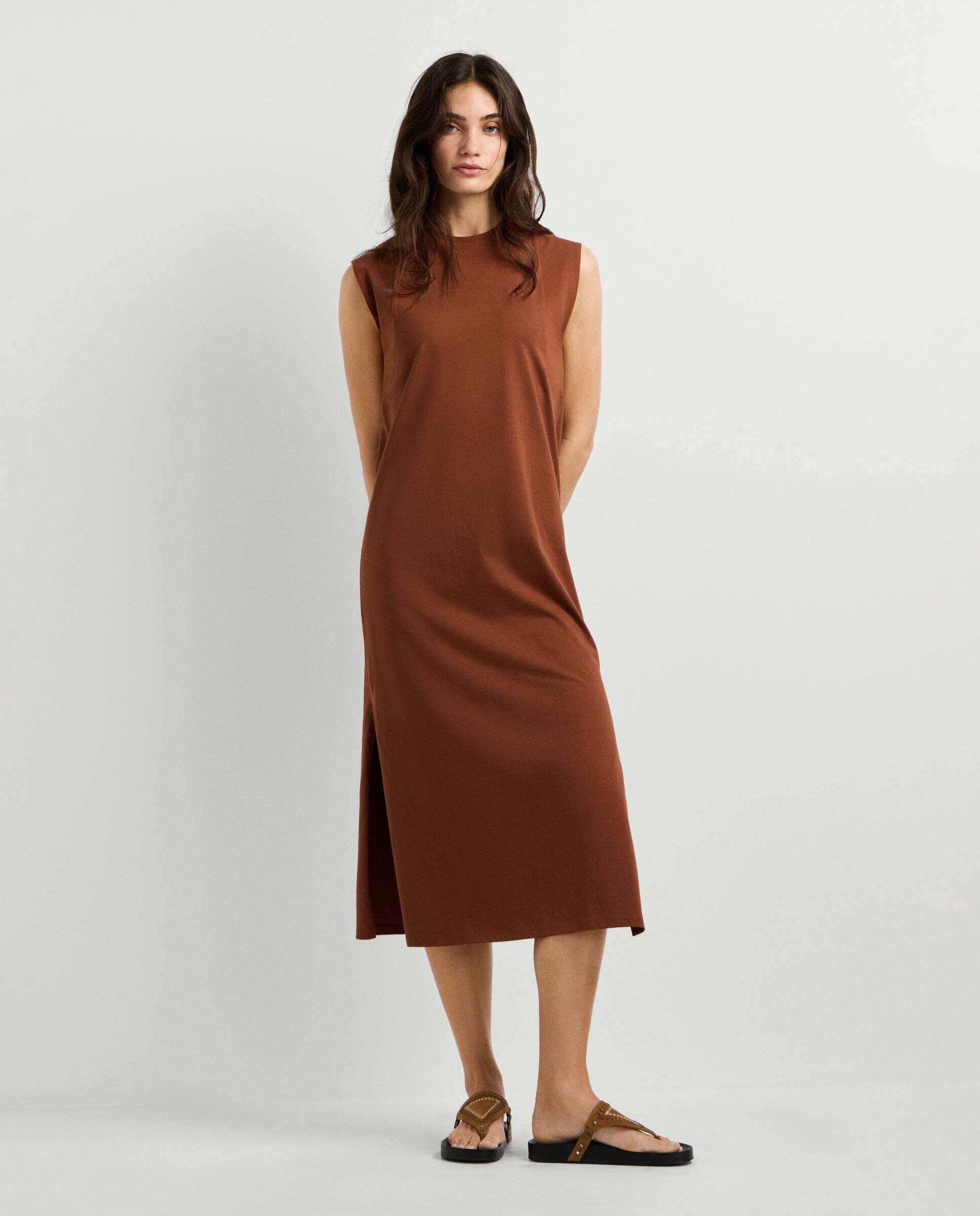 Pepe Jeans - Vestido largo de mujer cuello redondo.
