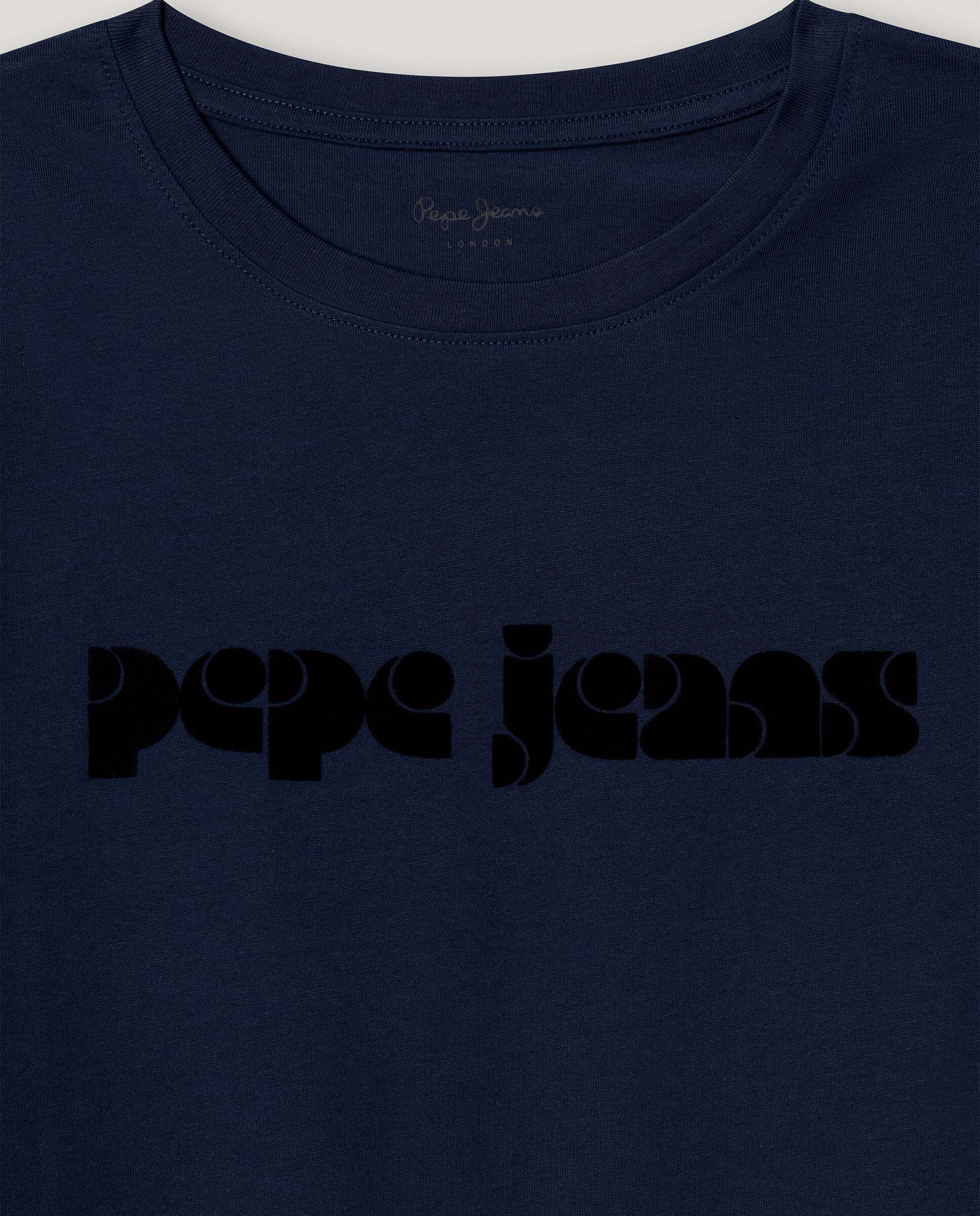 Camiseta de mujer logo retro estampado - Pepe Jeans - Azul oscuro Azul oscuro-5