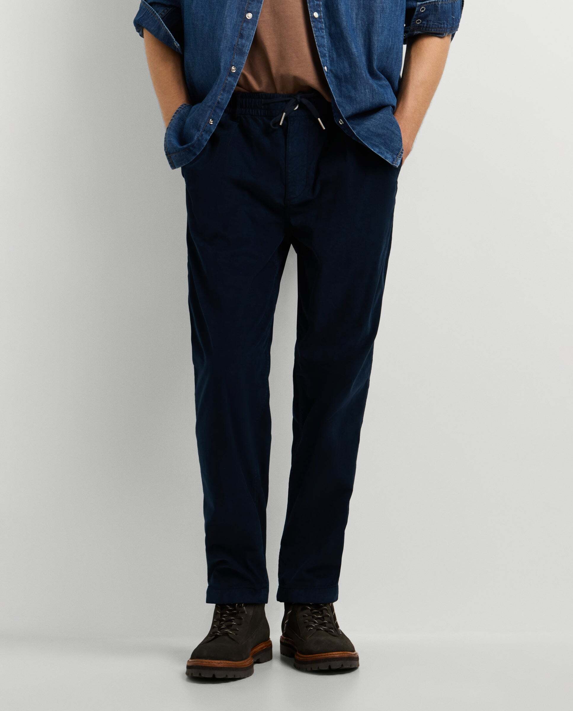 Pantalón de hombre chino pana fit relaxed - Pepe Jeans - Azul Azul-2