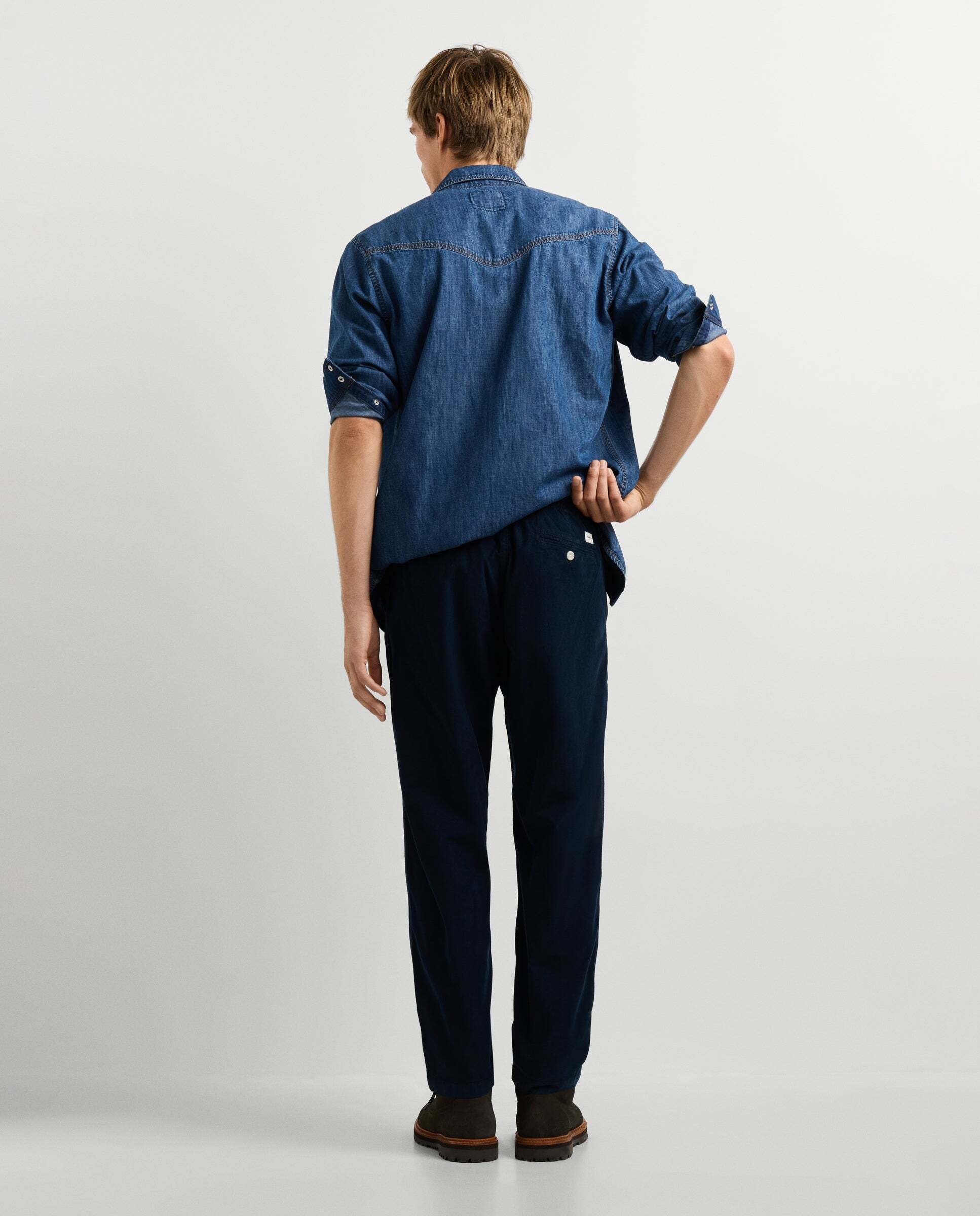 Pantalón de hombre chino pana fit relaxed - Pepe Jeans - Azul Azul-3