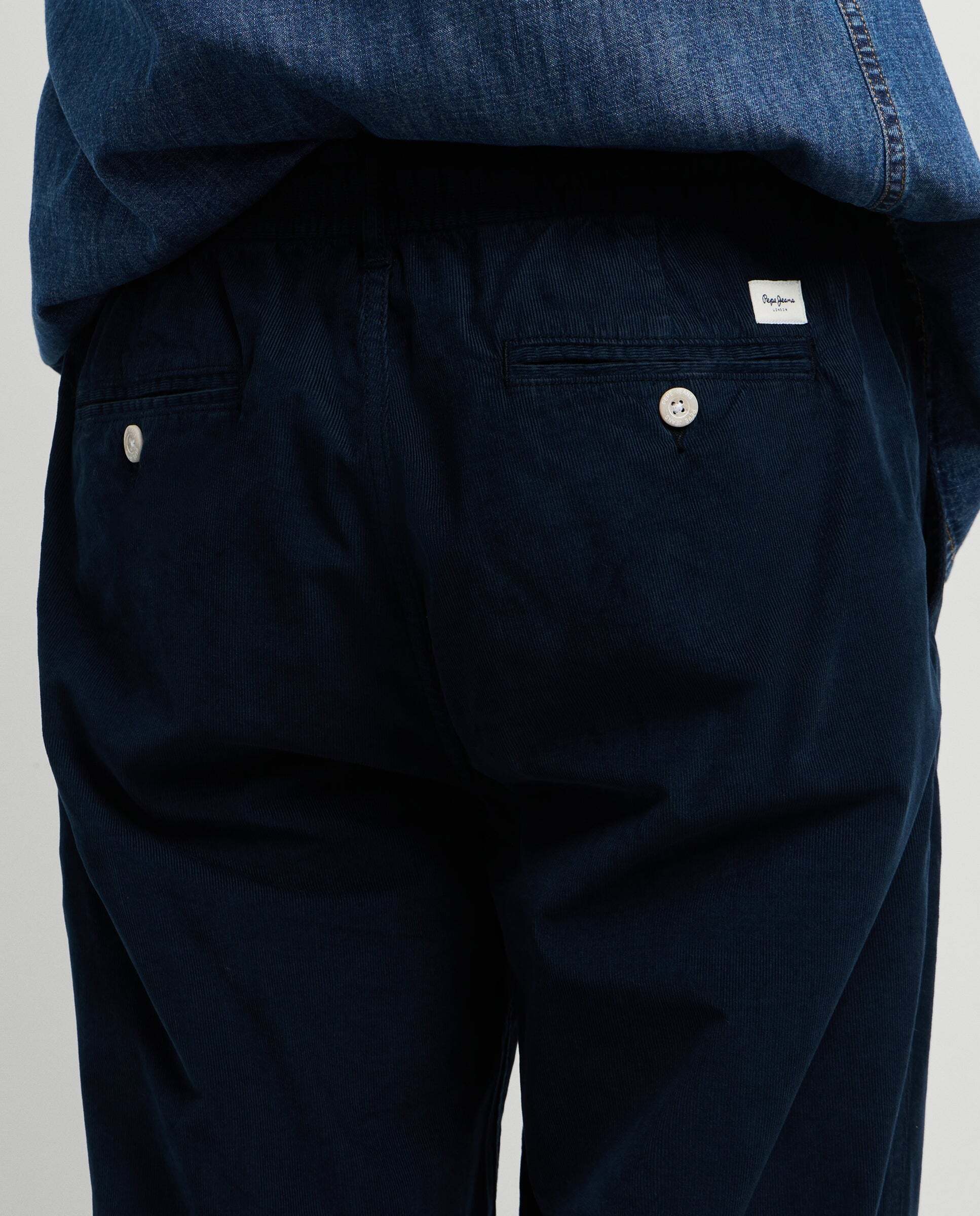 Pantalón de hombre chino pana fit relaxed - Pepe Jeans - Azul Azul-4