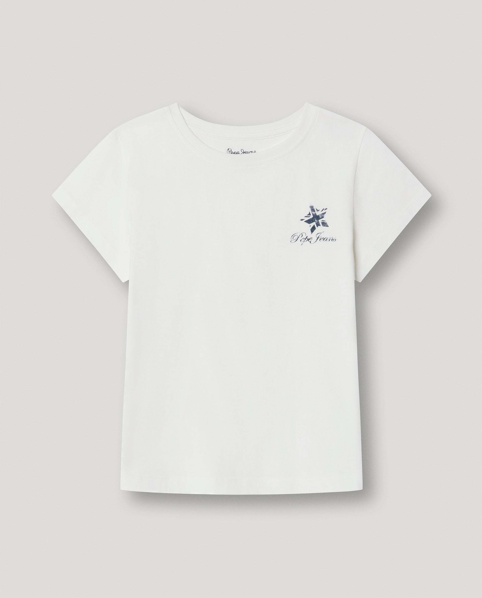Camiseta de niña estampada fit relaxed - Pepe Jeans - Blanco Blanco-1