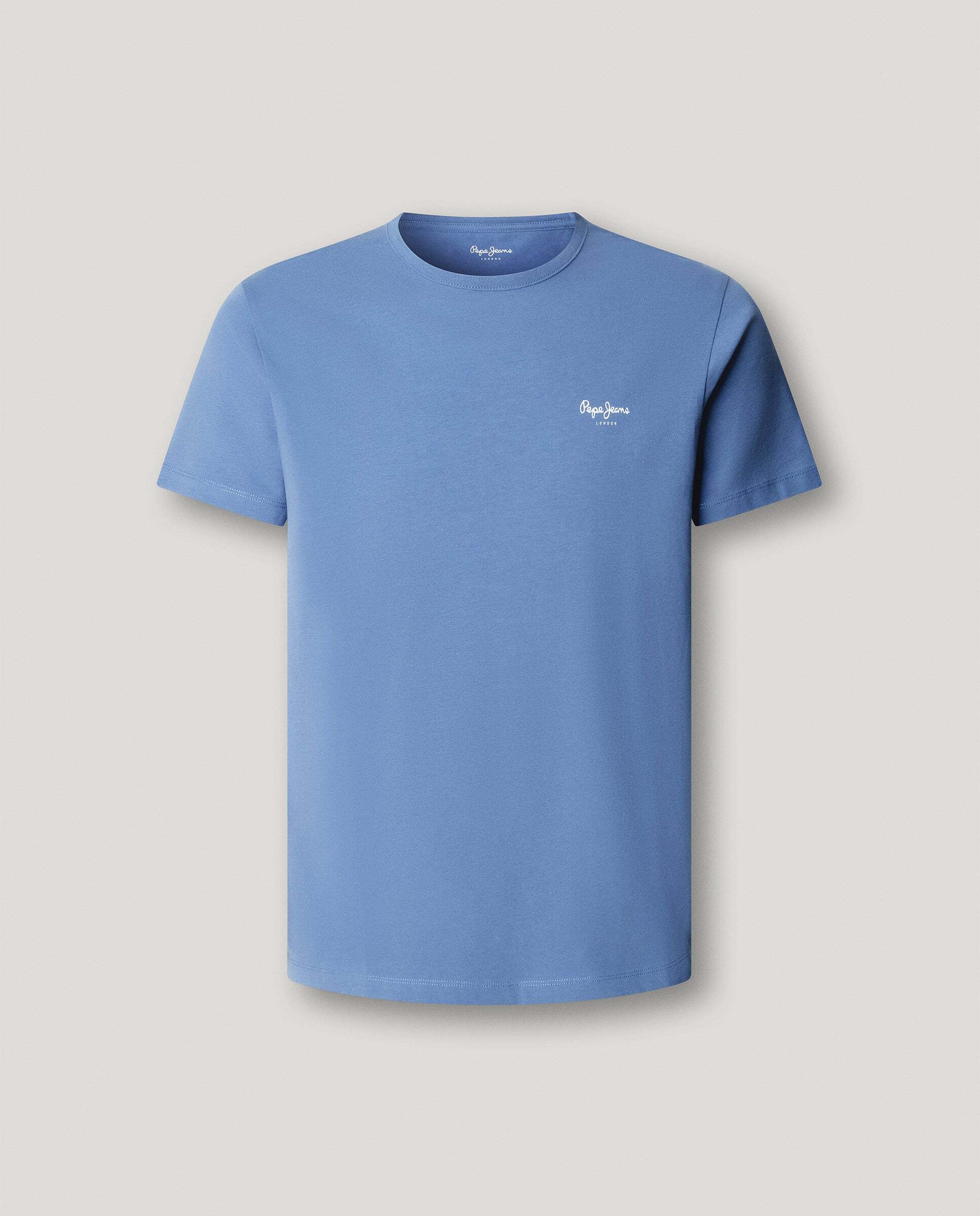 Camiseta de hombre logo estampado fit slim - Pepe Jeans - Azul Océano Azul Océano-6