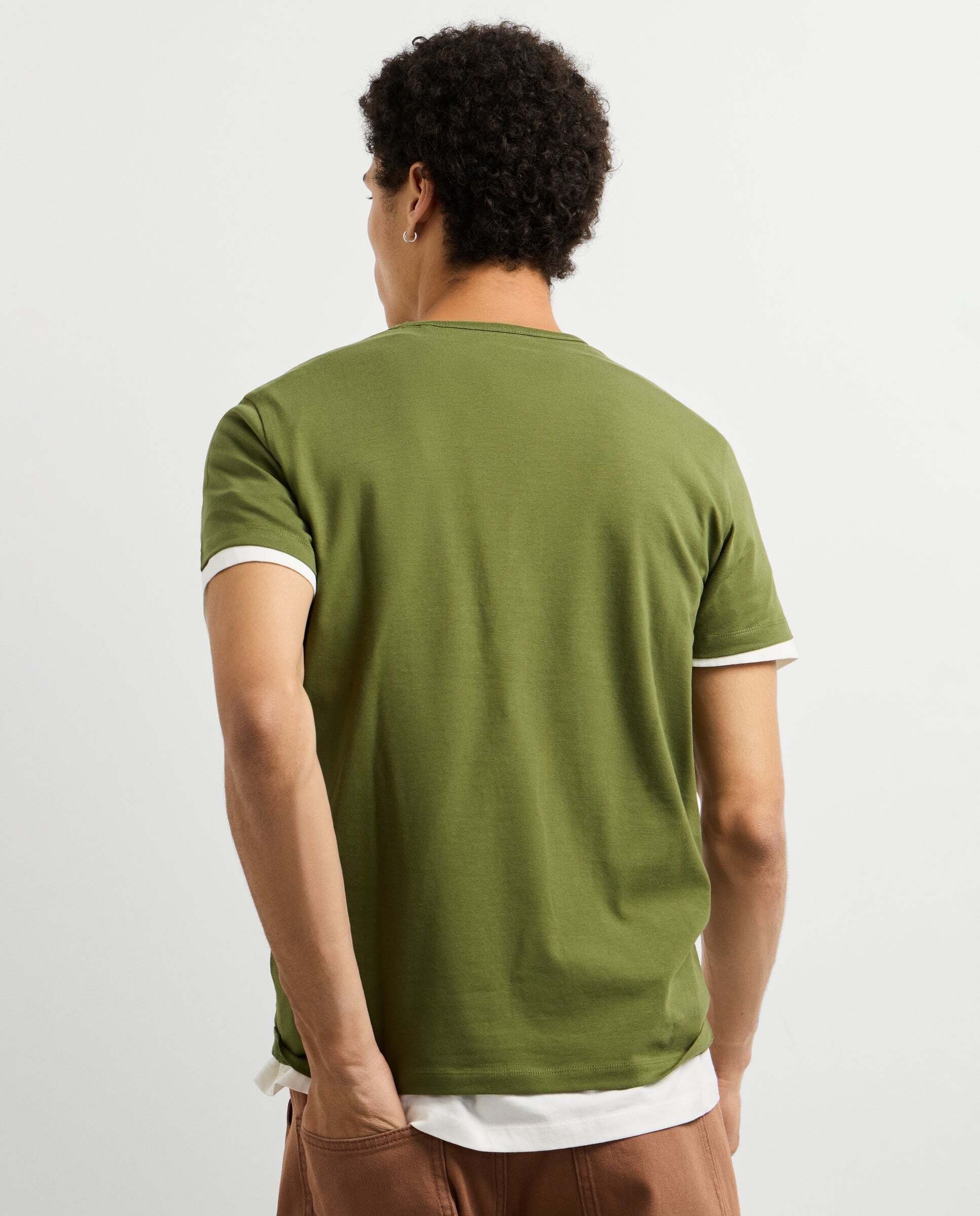 Camiseta de hombre logo estampado fit slim - Pepe Jeans - Verde Verde-3