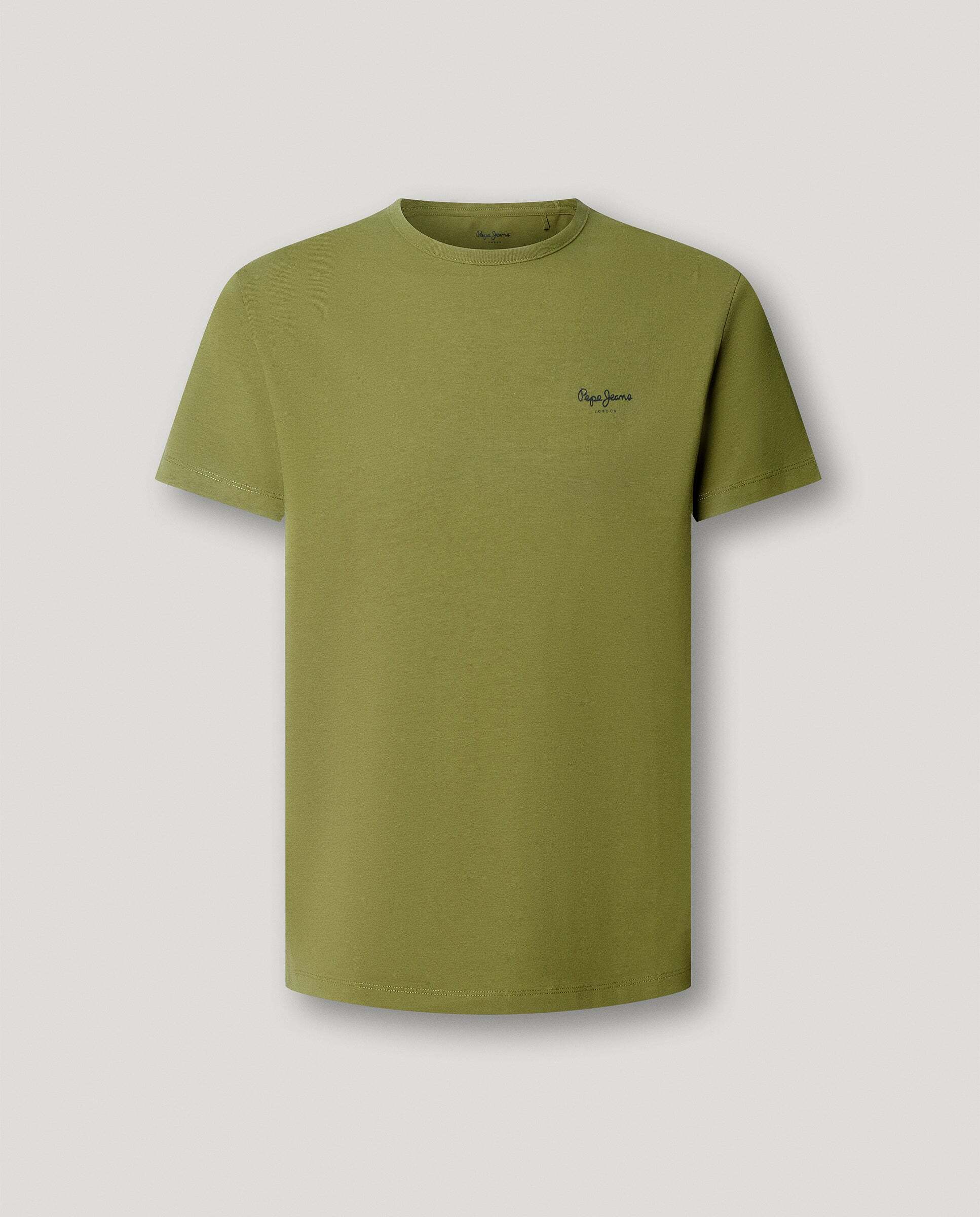 Camiseta de hombre logo estampado fit slim - Pepe Jeans - Verde Verde-6