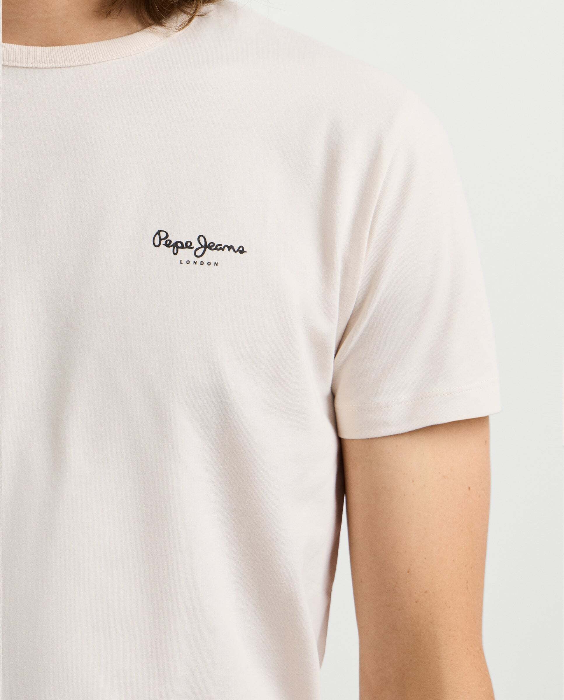 Camiseta de hombre ajustada con logotipo - Pepe Jeans - Blanco Blanco-4