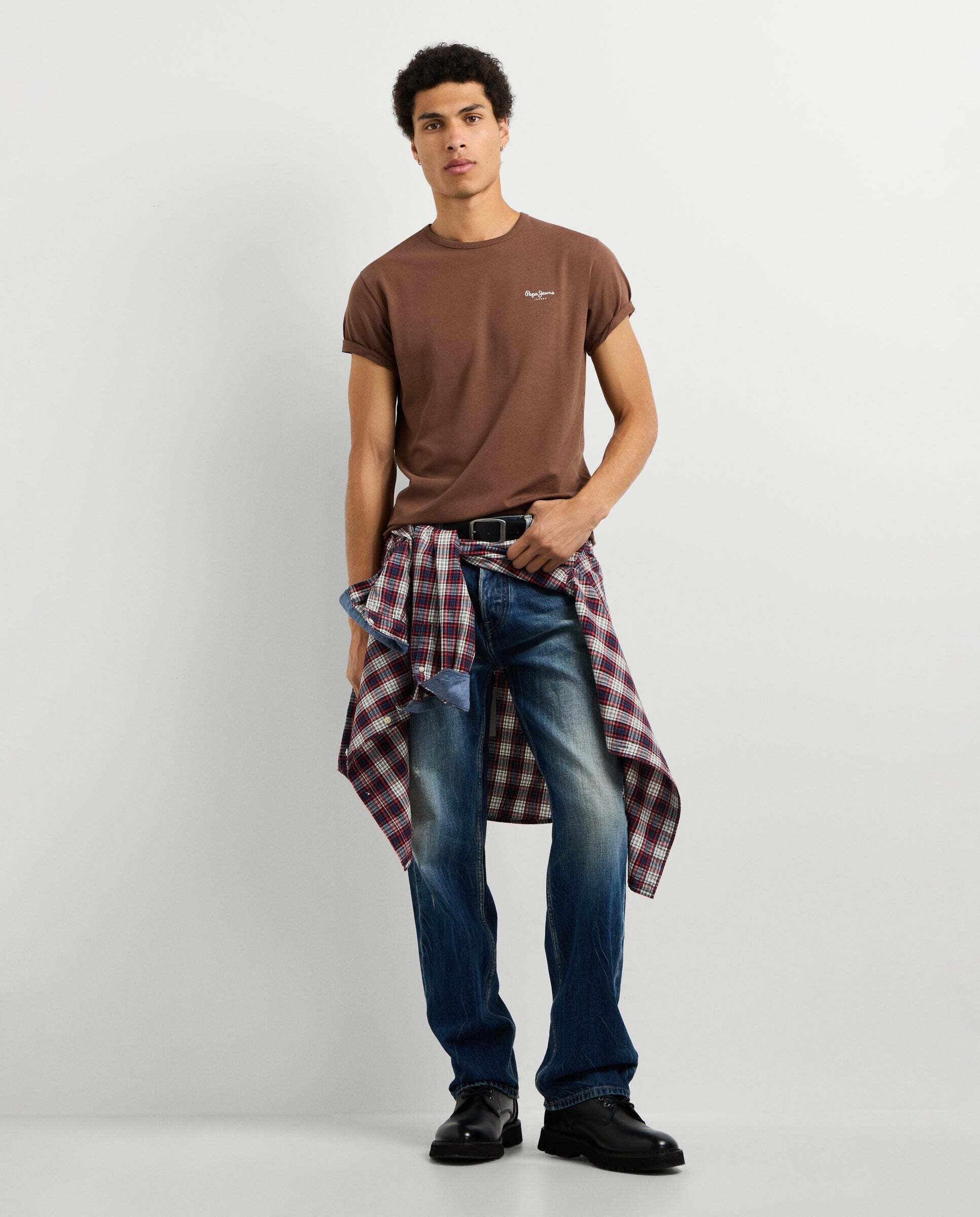 Imagen 2 de Camiseta de hombre logo estampado fit slim - Pepe Jeans - Moka Moka
