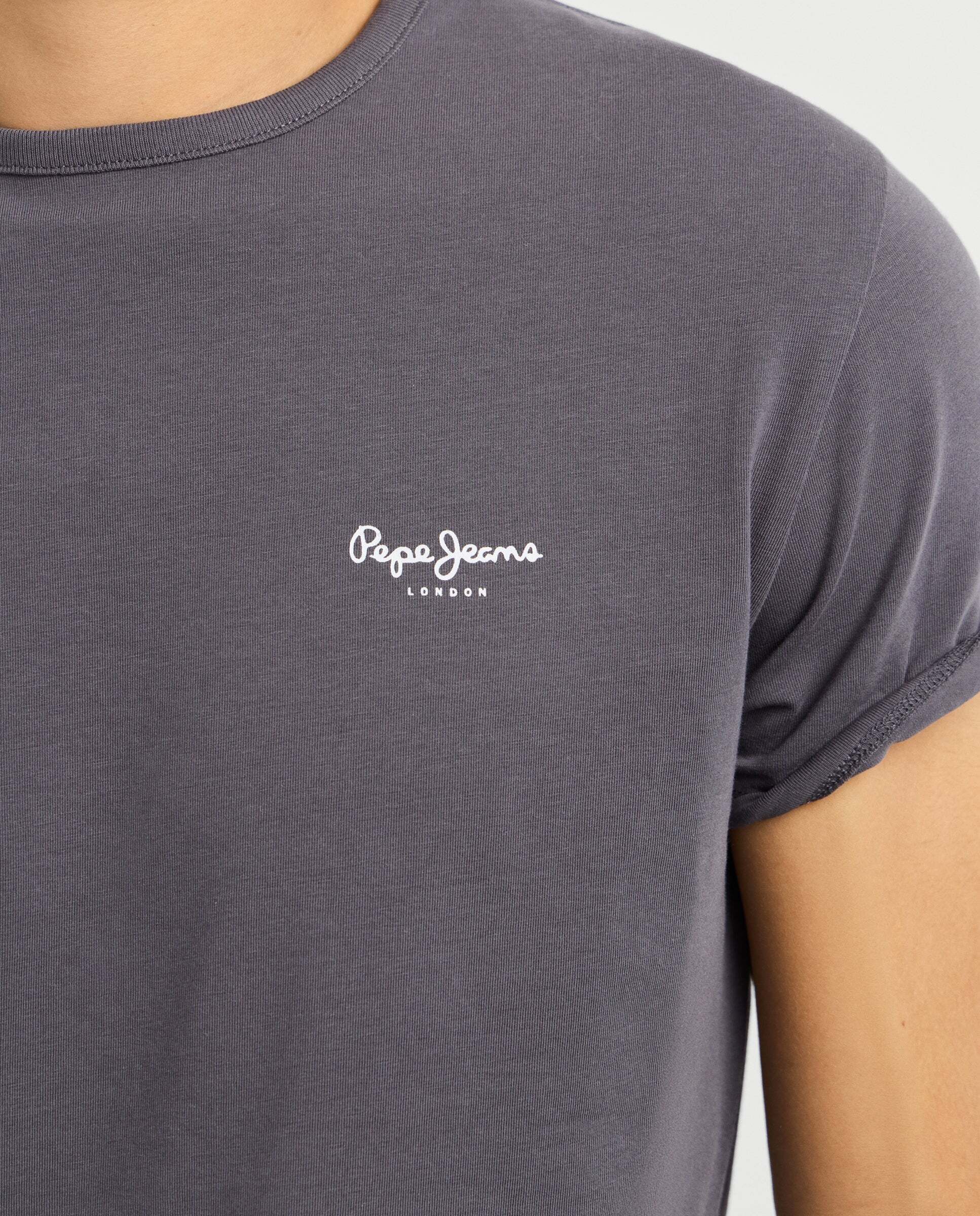 Imagen 4 de Camiseta de hombre logo estampado fit slim - Pepe Jeans - Gris oscuro Gris oscuro