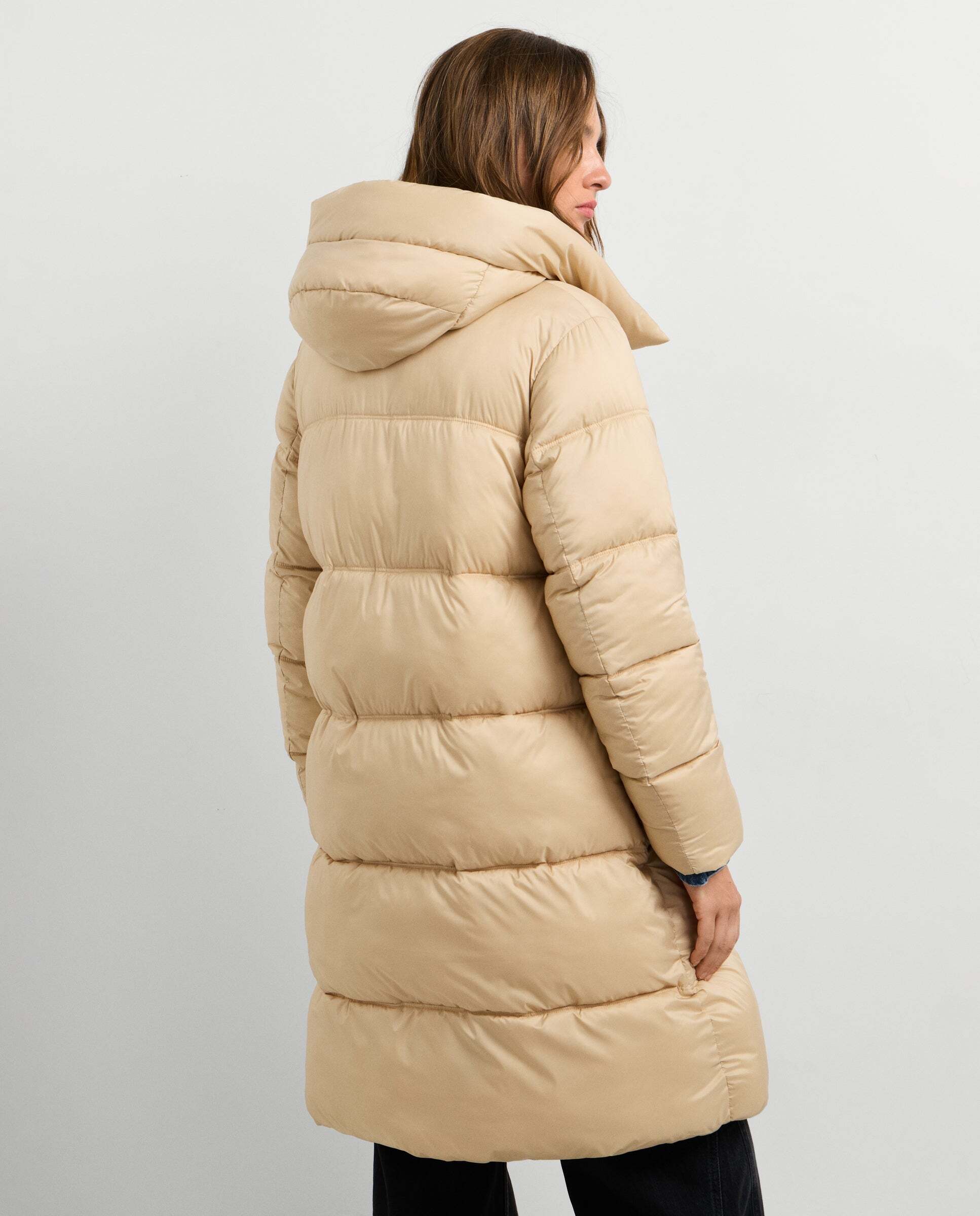 Plumífero de mujer largo acolchado impermeable - Pepe Jeans - Natural Natural-3