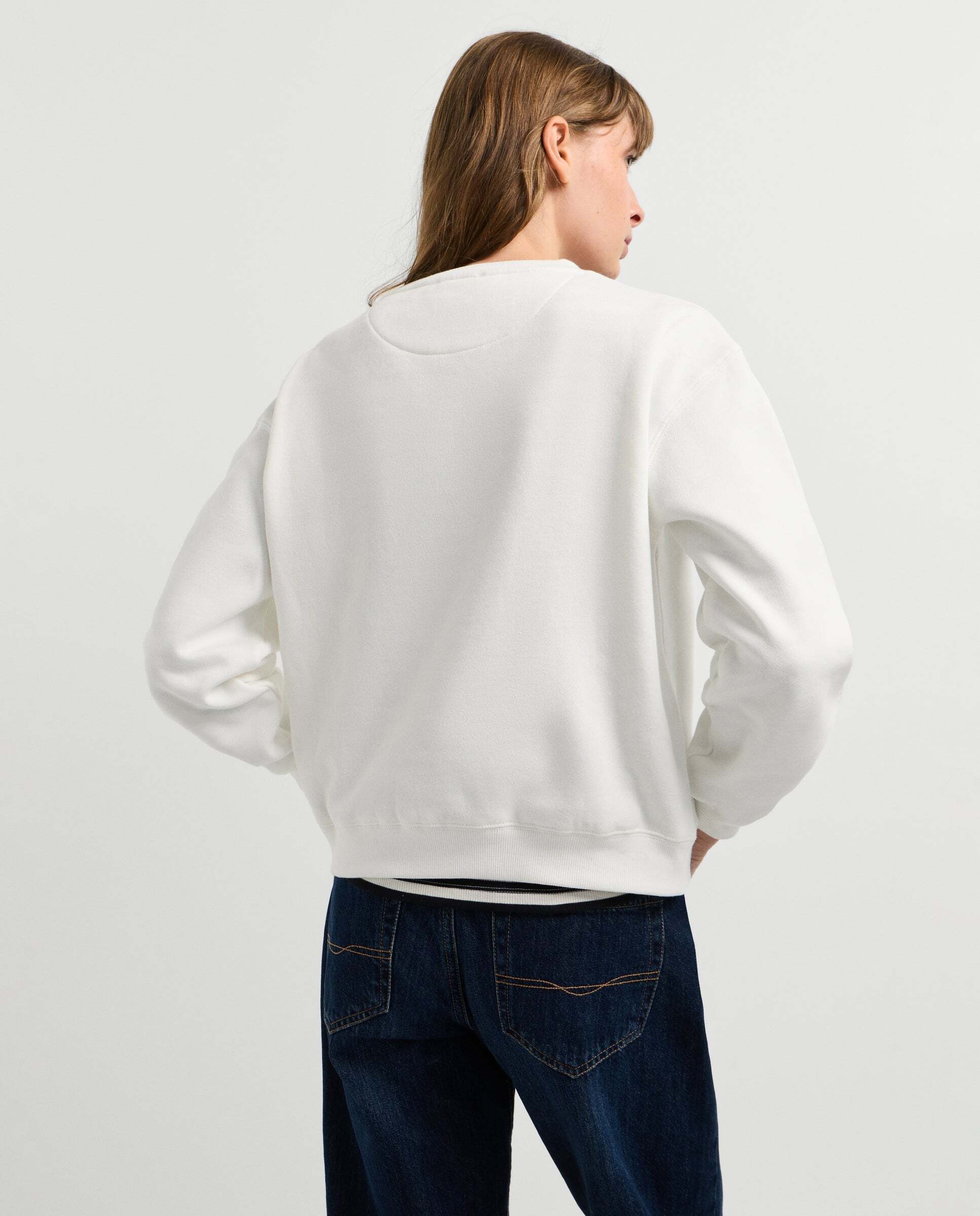 Sudadera de mujer cuello redondo estampada - Pepe Jeans - Blanco Blanco-3