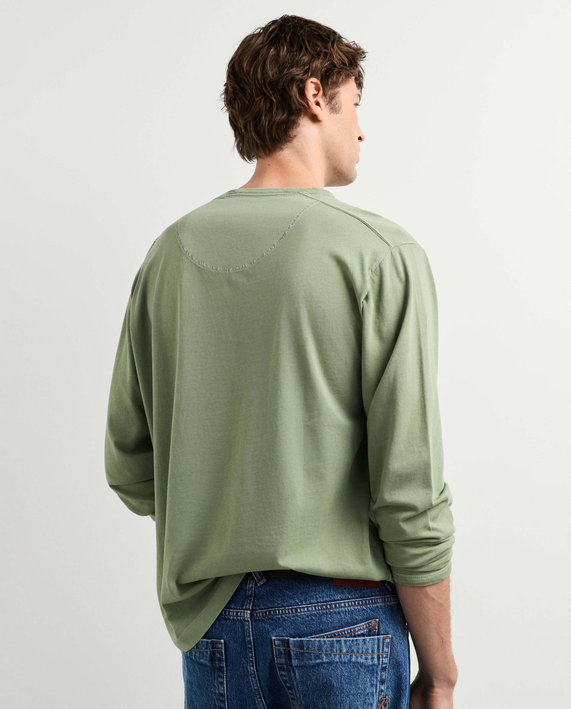 Imagen 3 de Camiseta de hombre manga larga fit regular - Pepe Jeans - Verde militar Verde militar