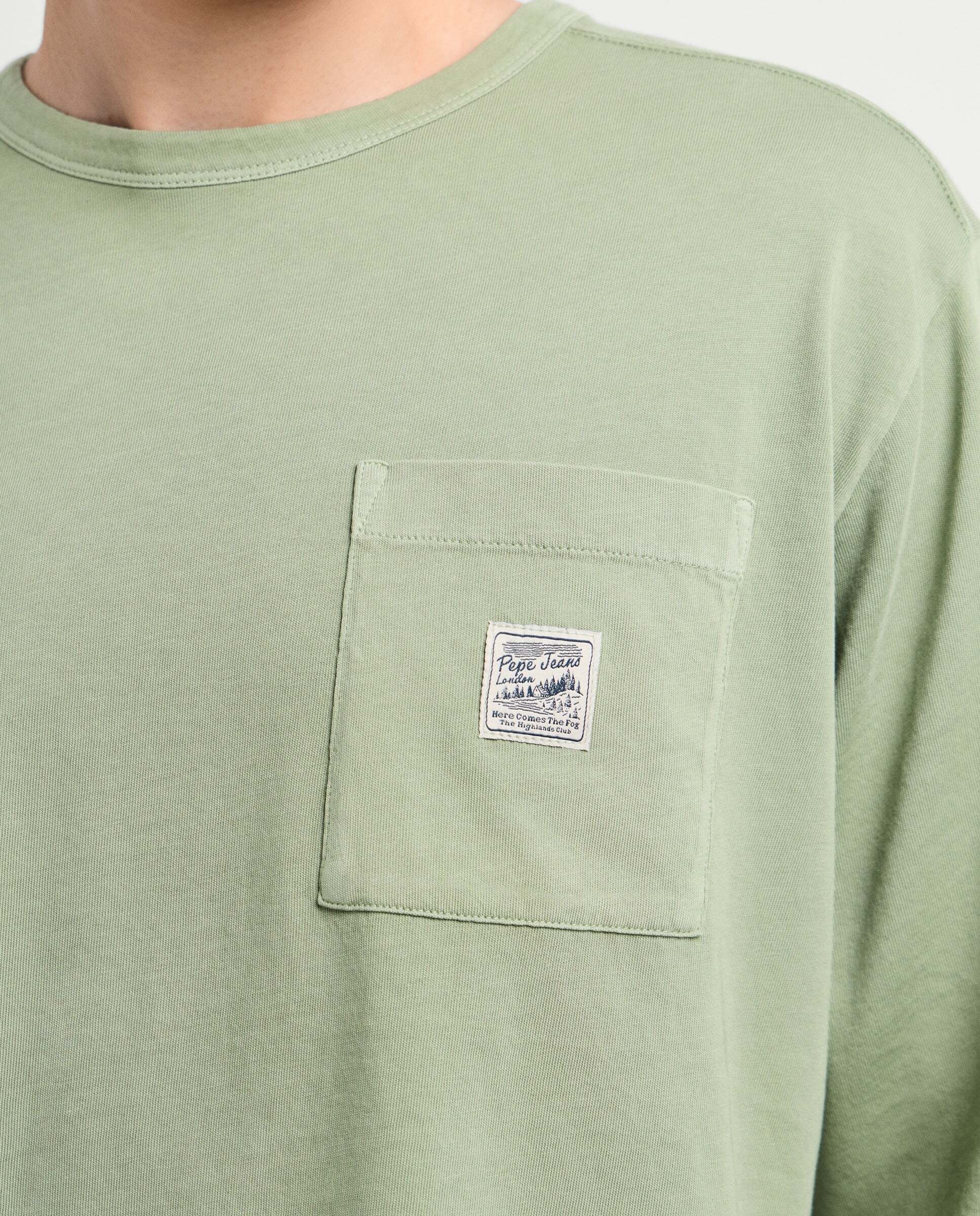 Imagen 4 de Camiseta de hombre manga larga fit regular - Pepe Jeans - Verde militar Verde militar