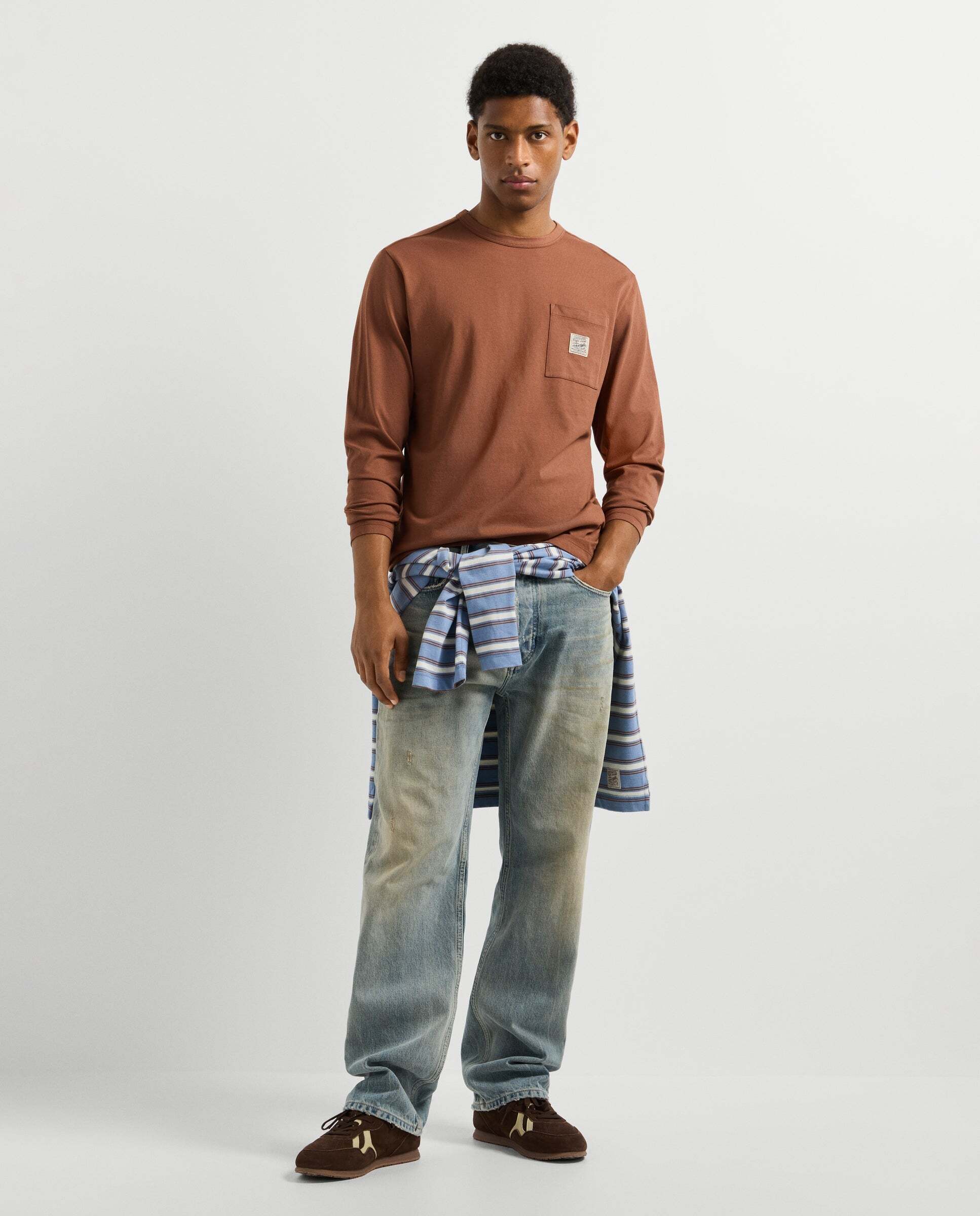 Imagen 2 de Camiseta de hombre manga larga fit regular - Pepe Jeans - Marrón claro Marrón claro