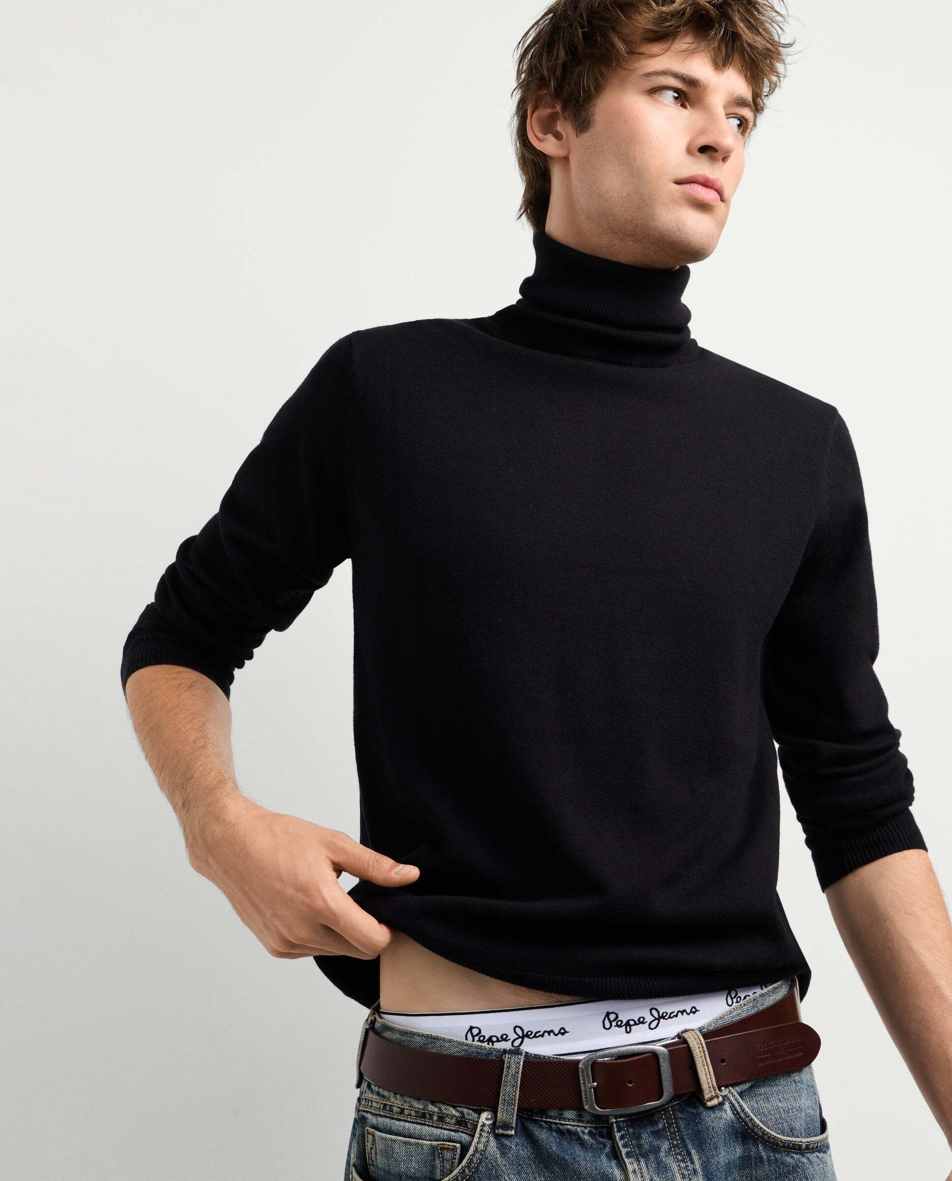 Imagen 1 de Jersey de hombre punto cuello alto fit regular - Pepe Jeans - Negro Negro
