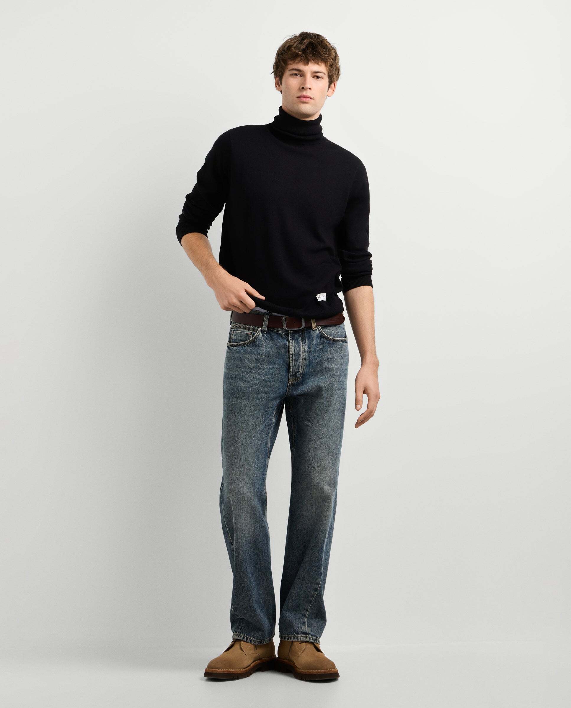 Imagen 2 de Jersey de hombre punto cuello alto fit regular - Pepe Jeans - Negro Negro