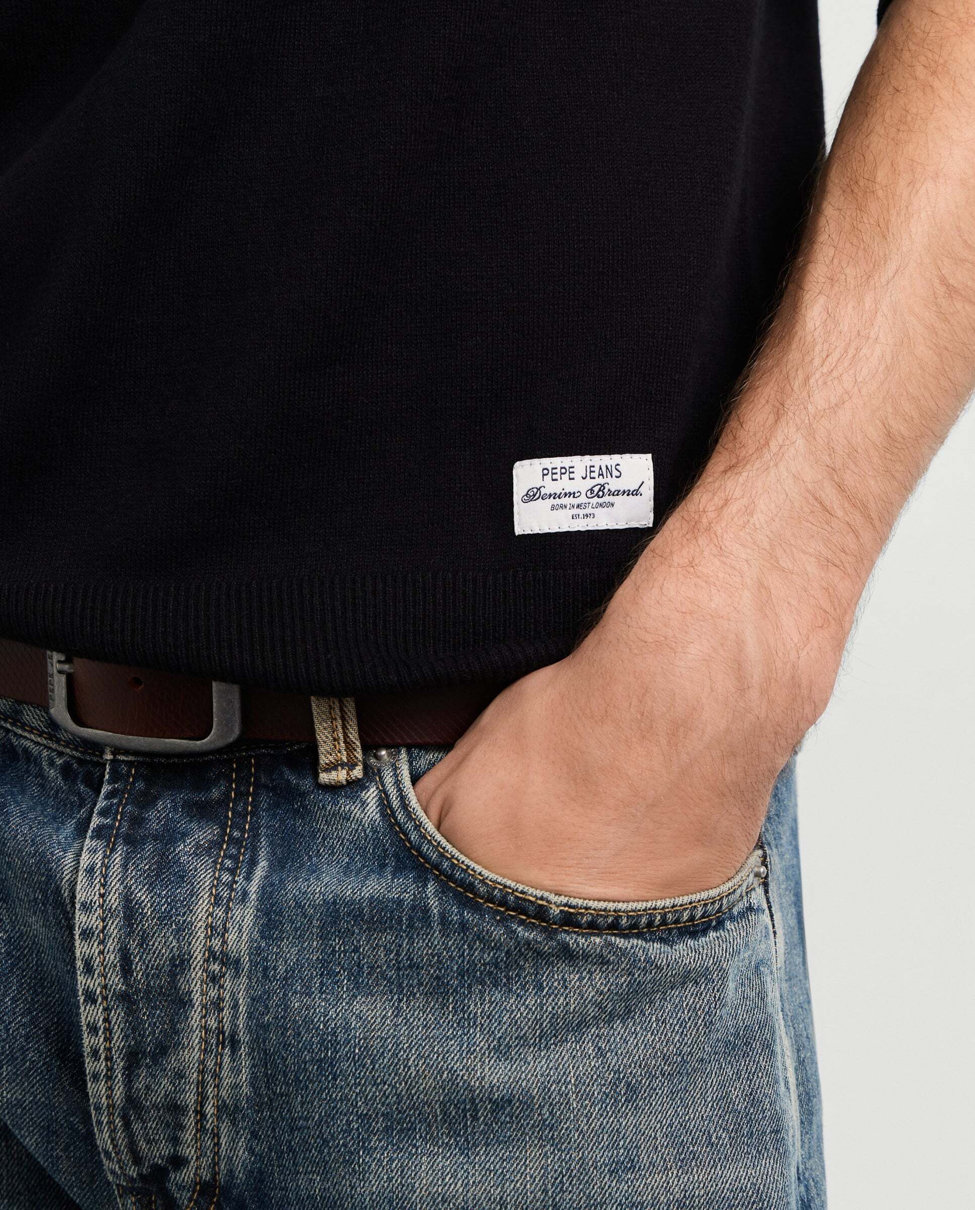 Imagen 4 de Jersey de hombre punto cuello alto fit regular - Pepe Jeans - Negro Negro