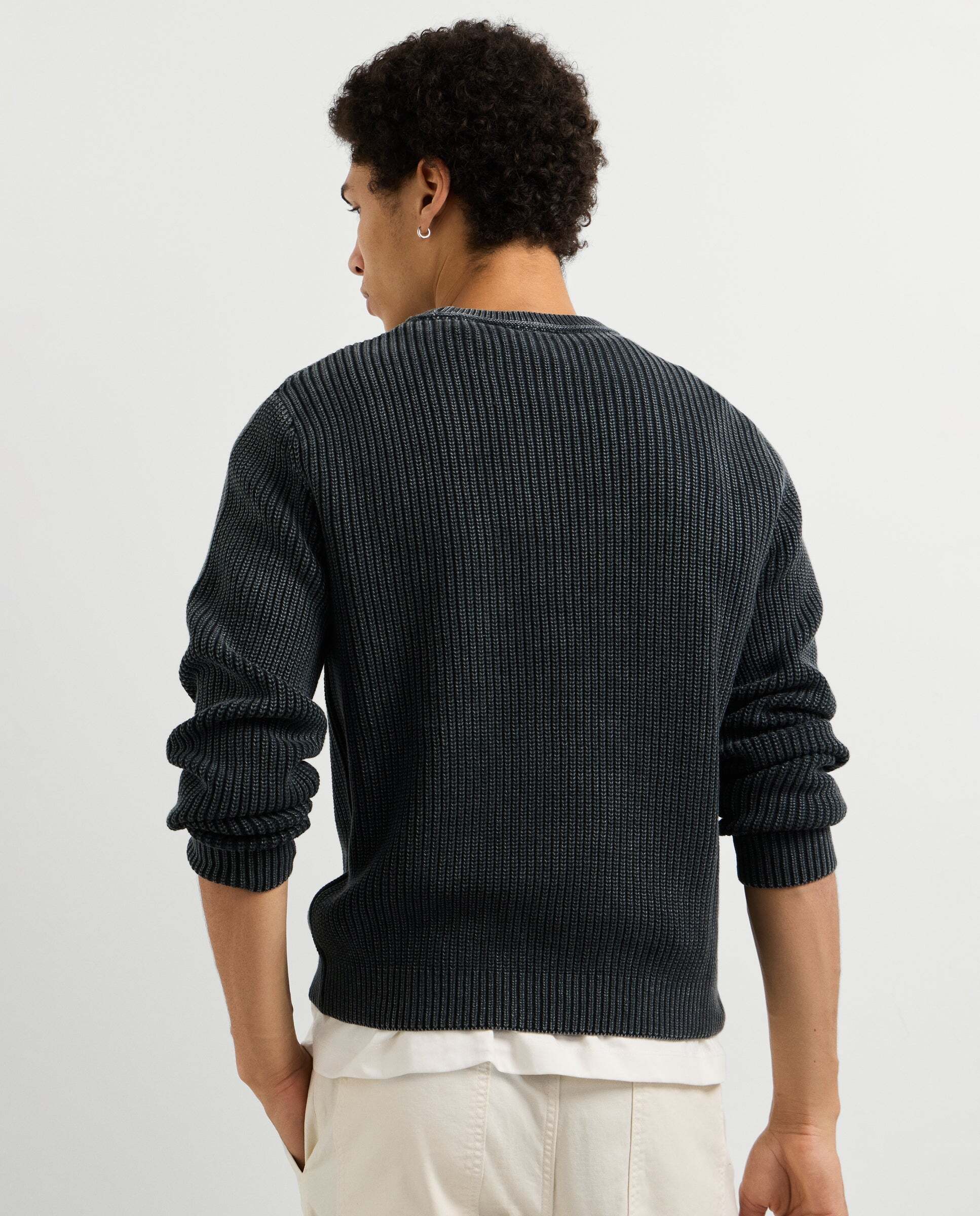 Jersey de hombre punto cuello redondo fit regular - Pepe Jeans - Negro Negro-3
