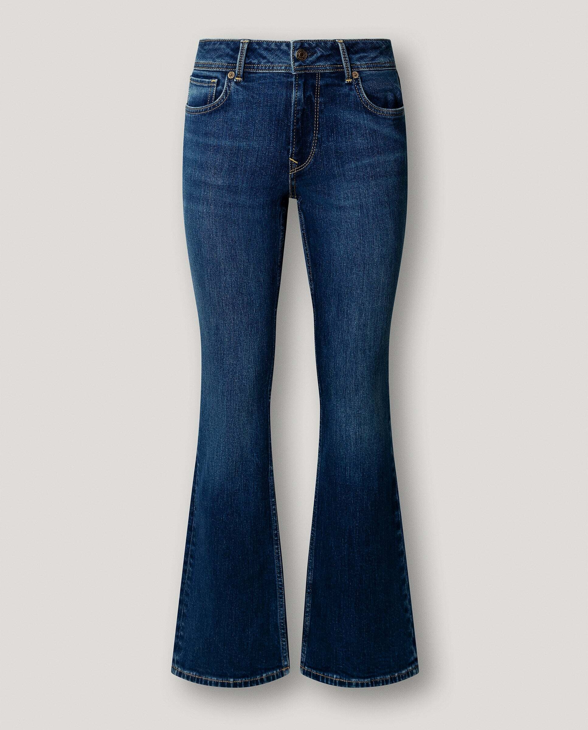 Vaquero de mujer fit flare tiro bajo - Pepe Jeans - Azul Azul-6