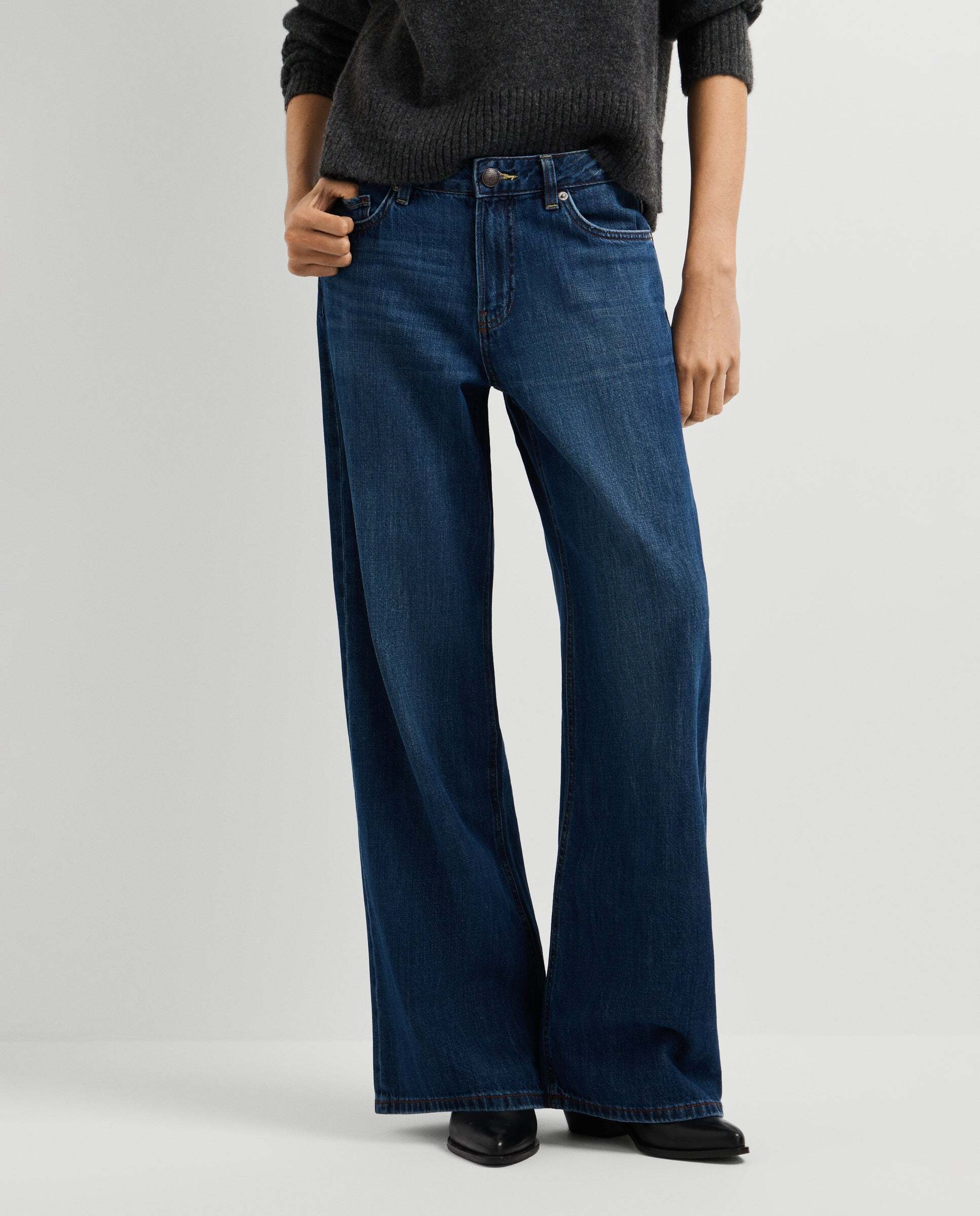 Imagen 1 de Vaquero de mujer fit wide tiro medio - Pepe Jeans - Azul Azul