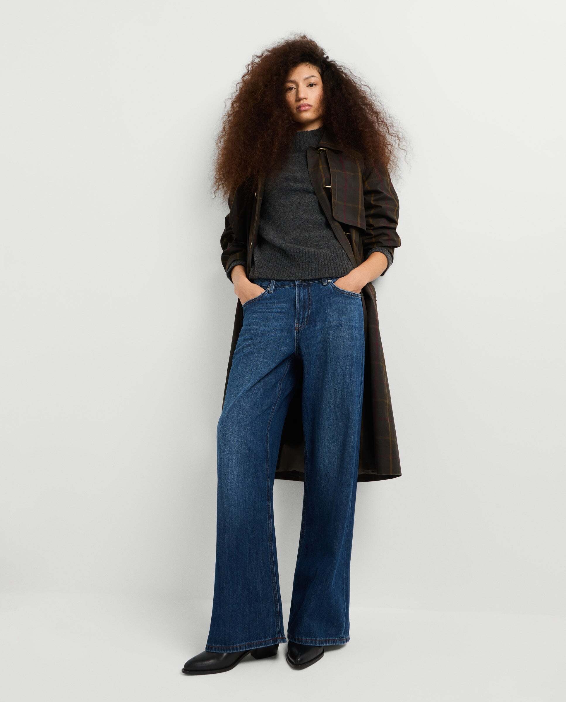 Imagen 2 de Vaquero de mujer fit wide tiro medio - Pepe Jeans - Azul Azul