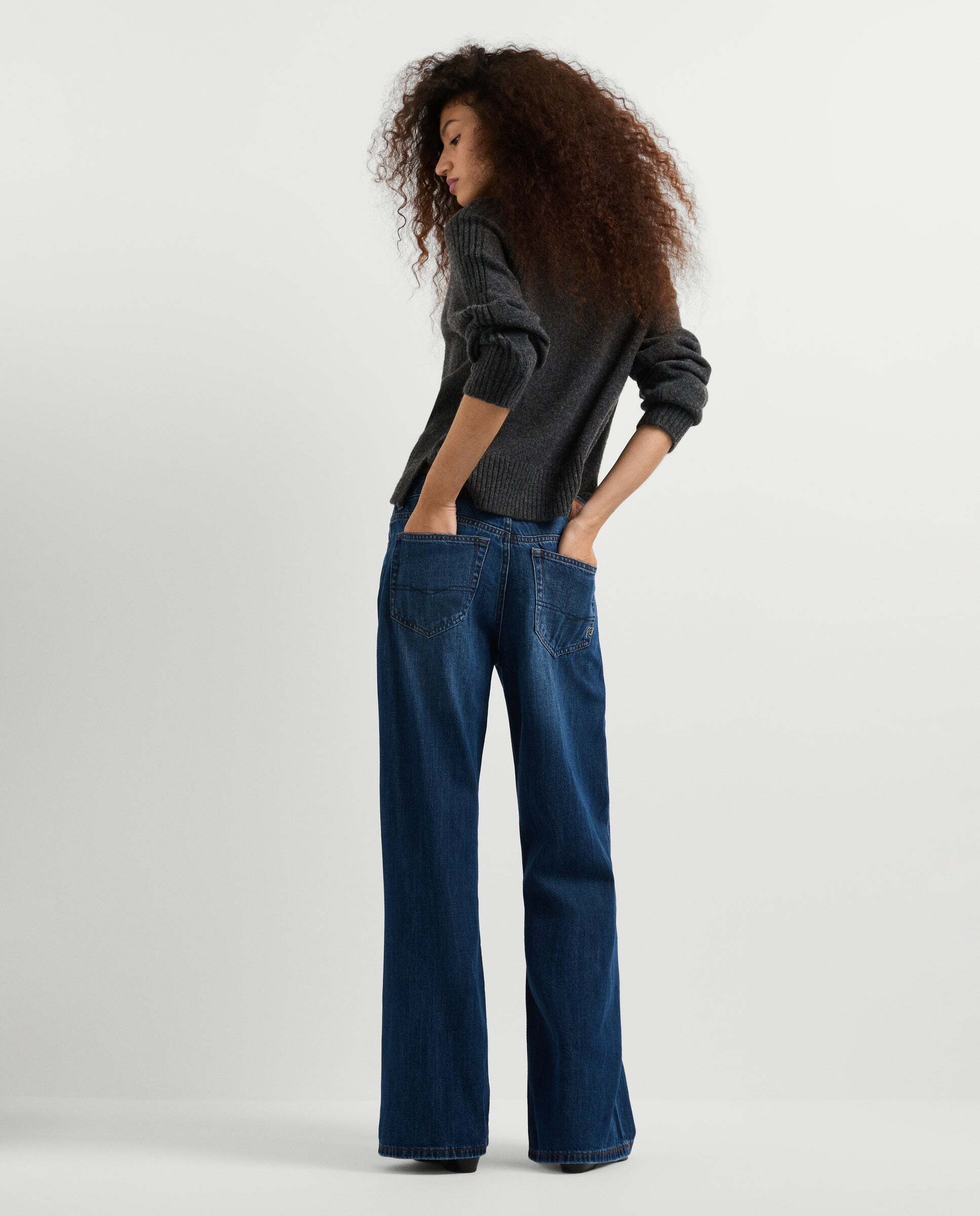 Imagen 3 de Vaquero de mujer fit wide tiro medio - Pepe Jeans - Azul Azul