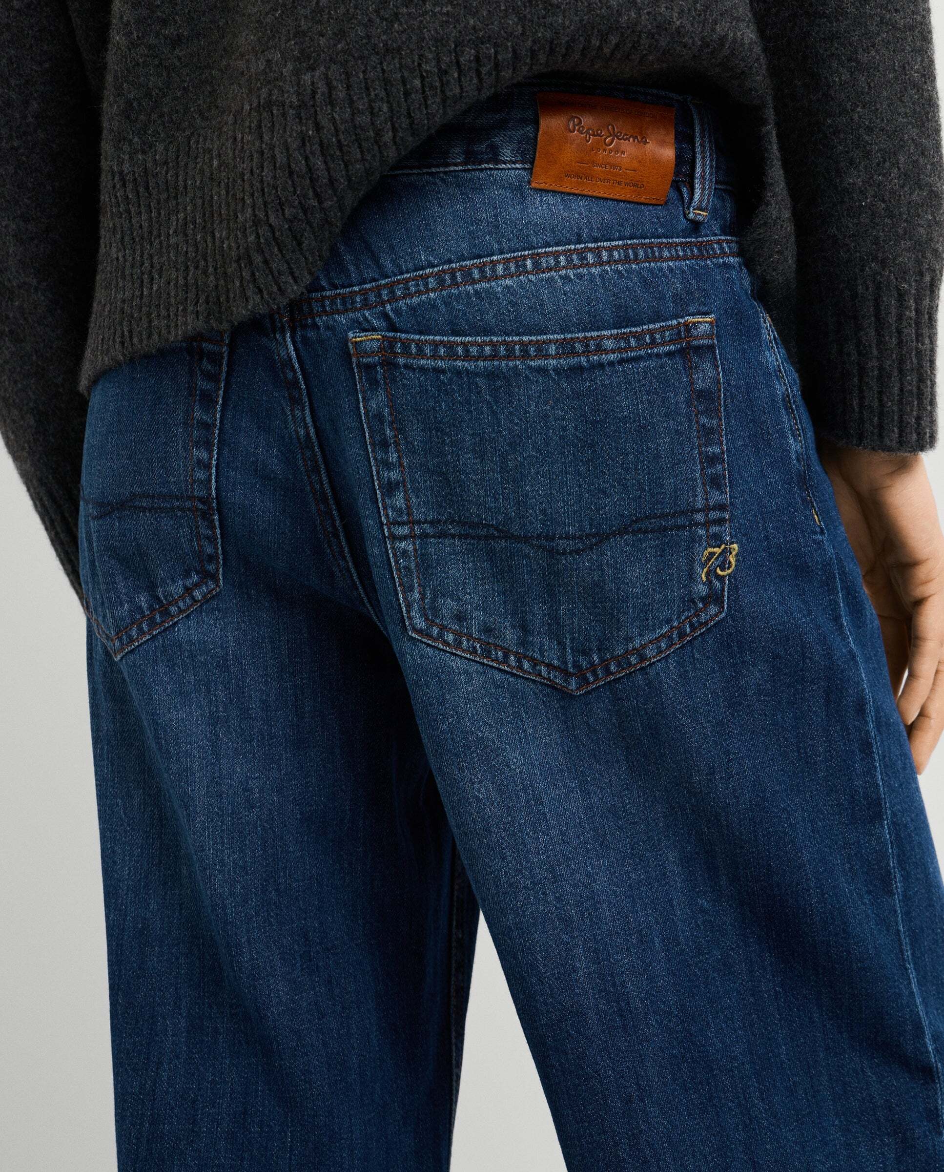 Imagen 4 de Vaquero de mujer fit wide tiro medio - Pepe Jeans - Azul Azul
