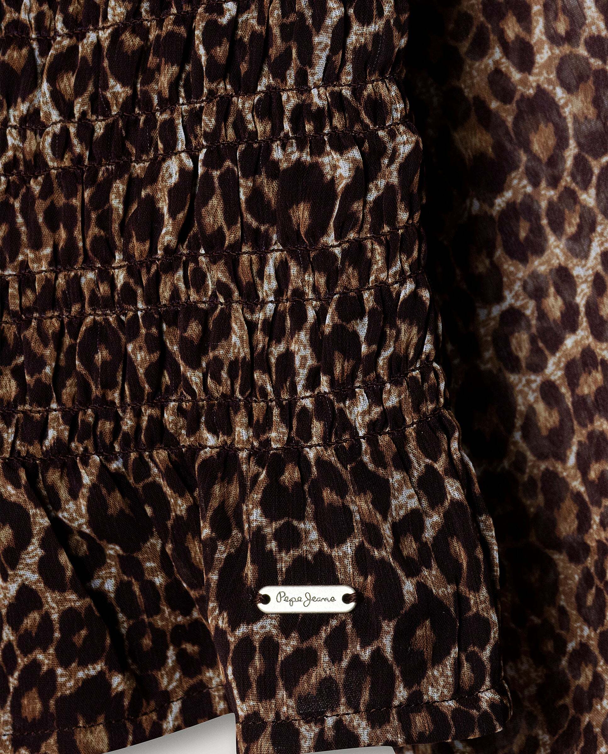 Blusa de niña animal print con volantes - Pepe Jeans - Blanco Blanco-4