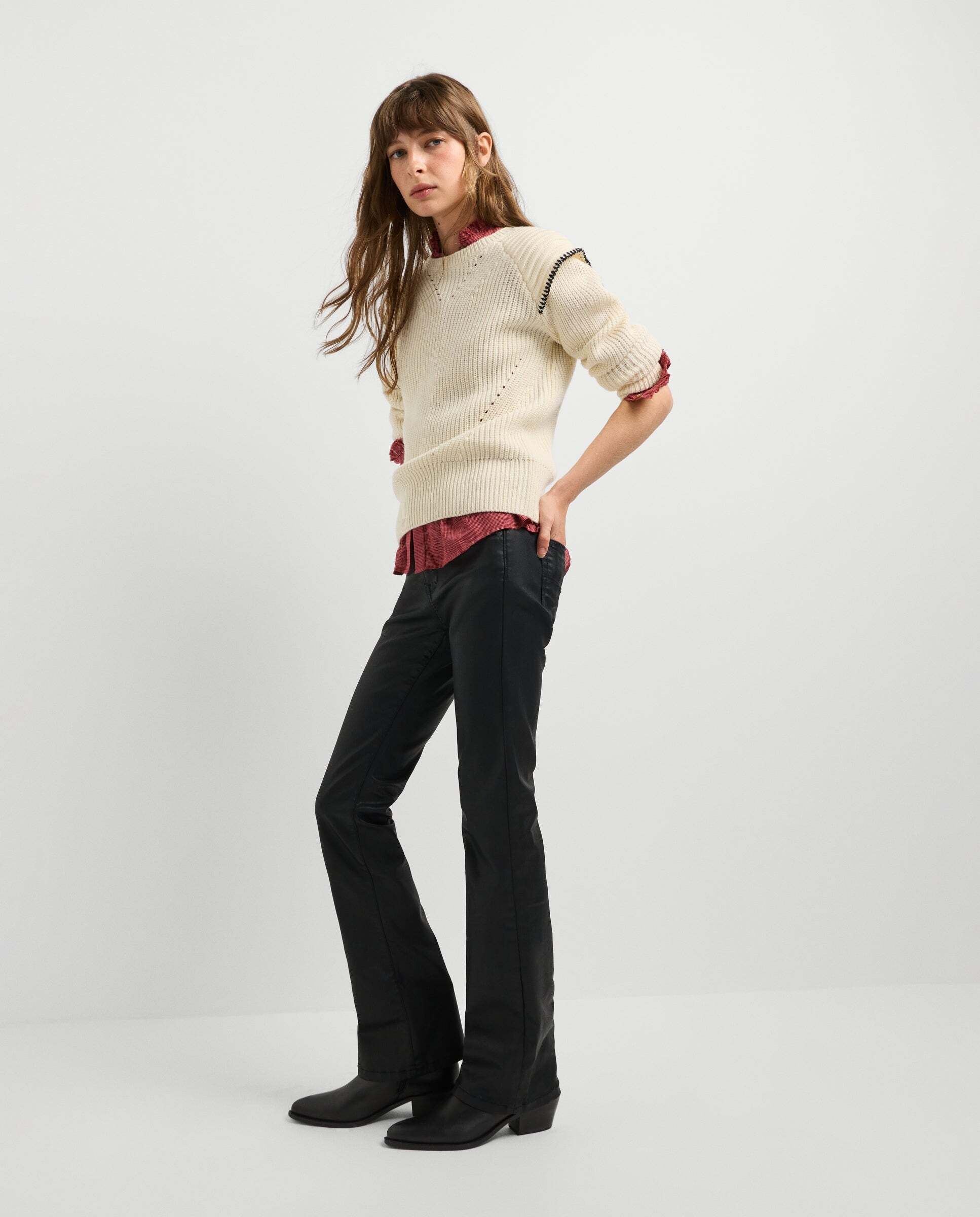 Vaquero de mujer fit bootcut tiro bajo - Pepe Jeans - Negro Negro-1