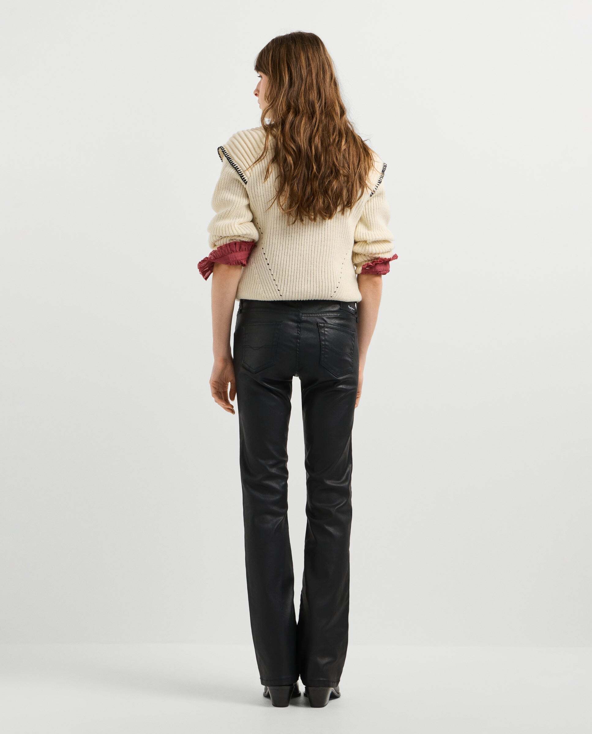 Vaquero de mujer fit bootcut tiro bajo - Pepe Jeans - Negro Negro-3
