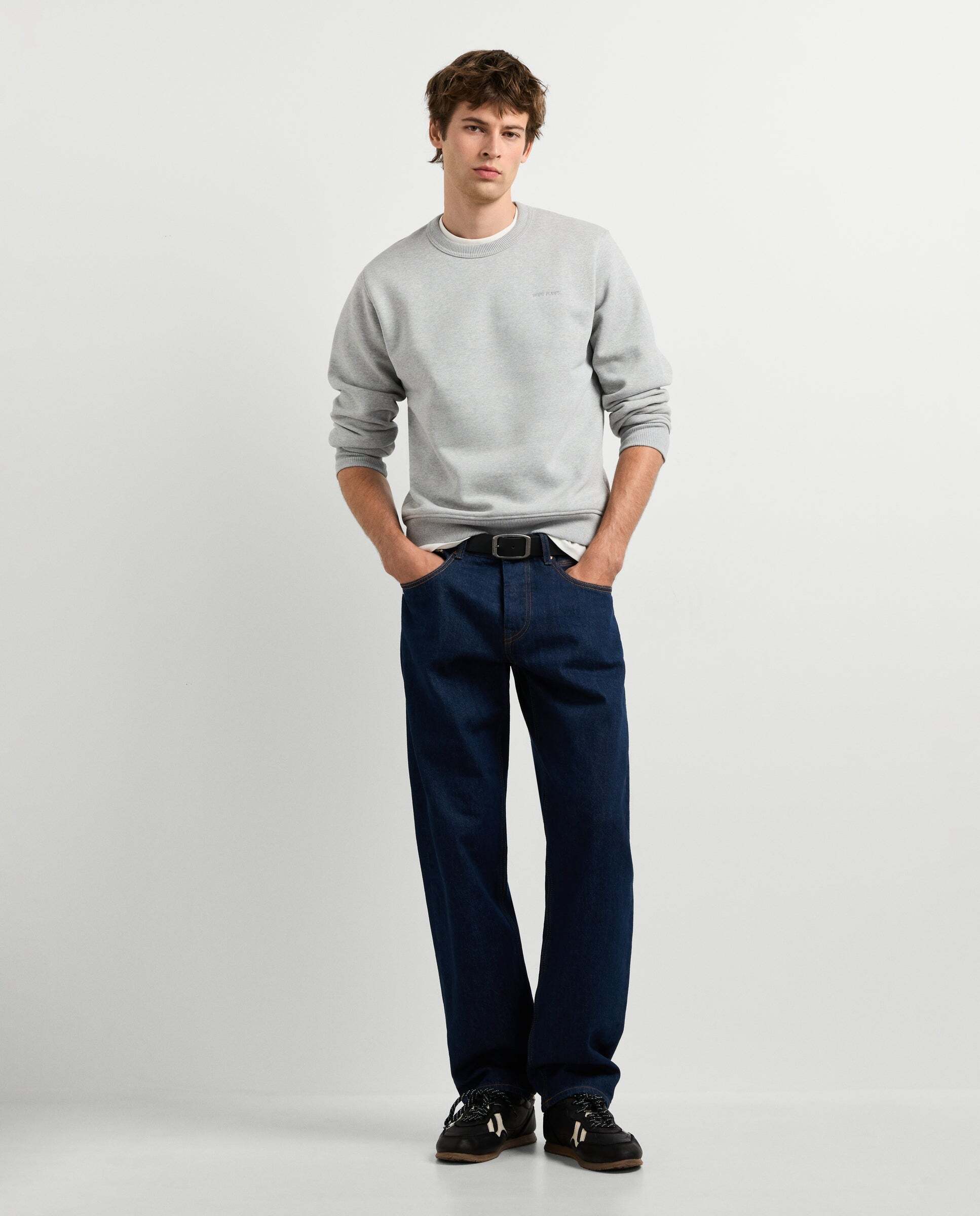 Sudadera de hombre cuello redondo fit regular - Pepe Jeans - Gris Gris-2
