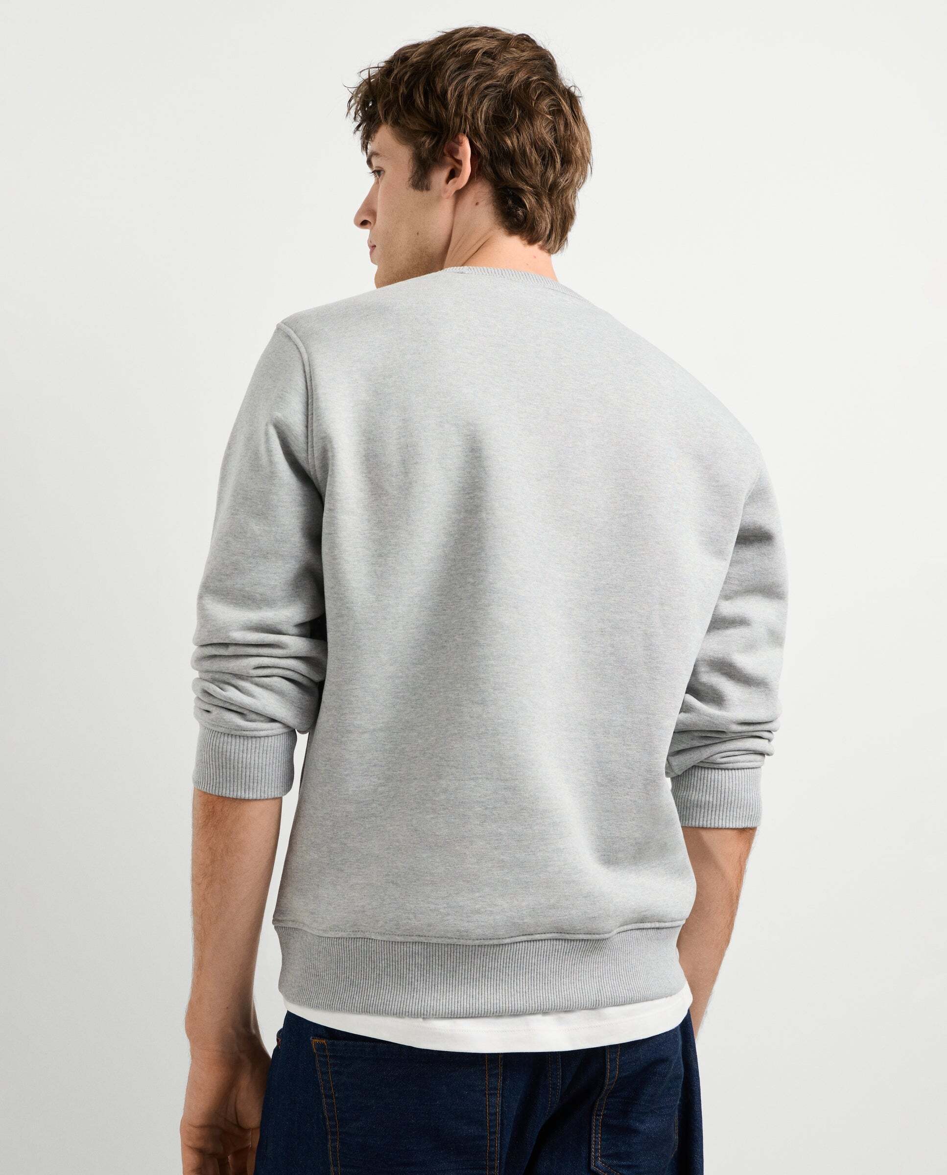 Sudadera de hombre cuello redondo fit regular - Pepe Jeans - Gris Gris-3
