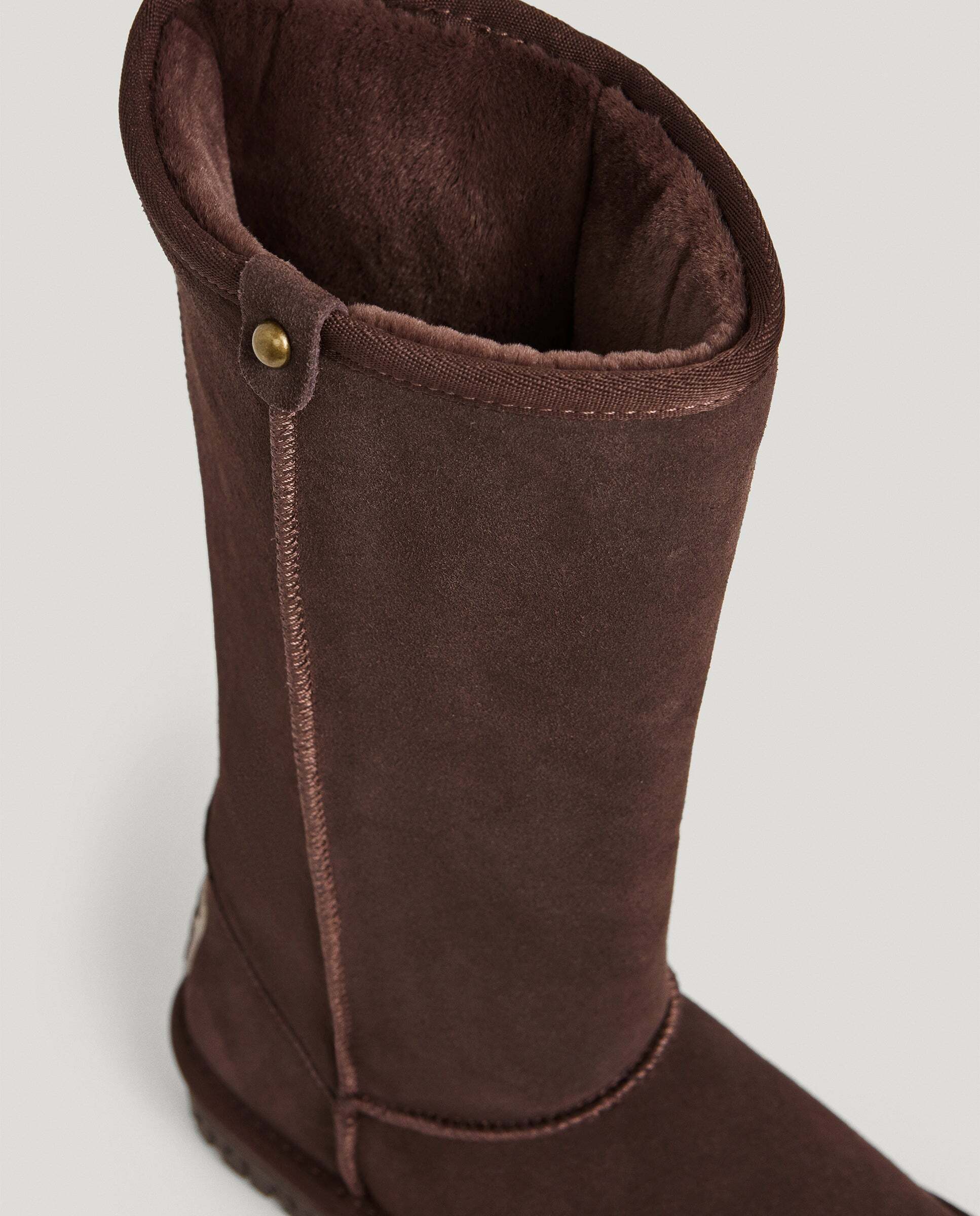 Bota con pelo de mujer de ante - Pepe Jeans - Marrón chocolate Marrón chocolate-5