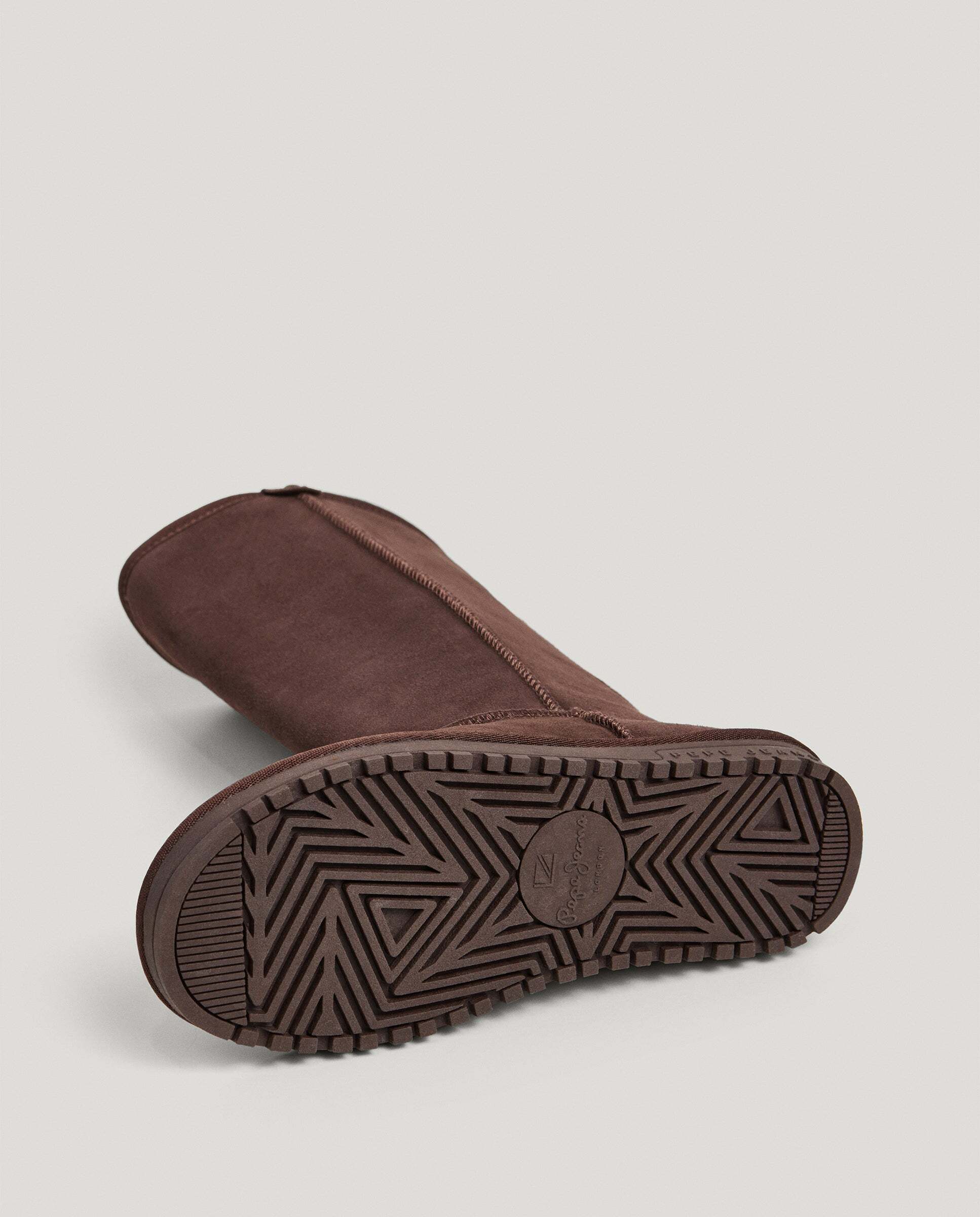 Bota con pelo de mujer de ante - Pepe Jeans - Marrón chocolate Marrón chocolate-6
