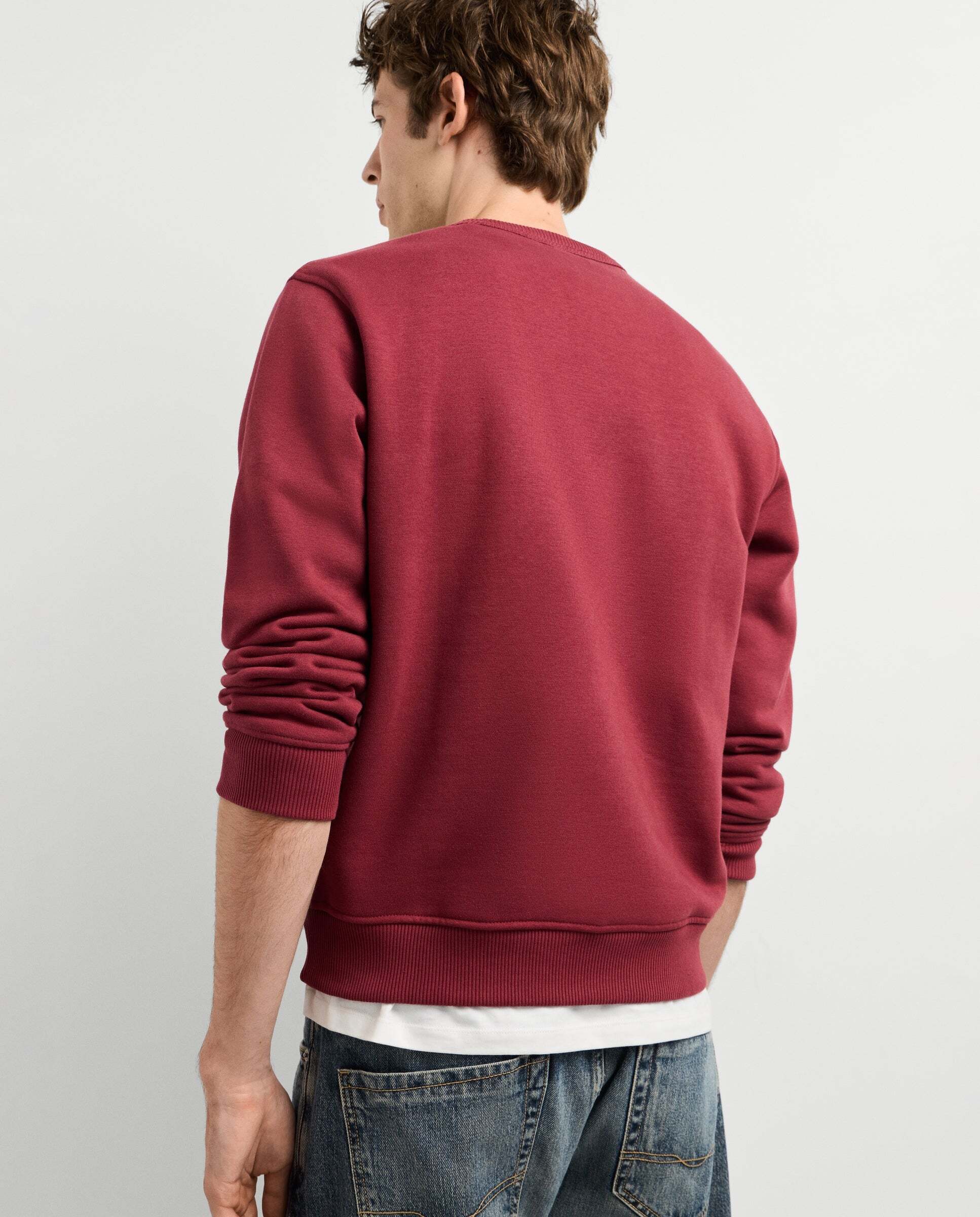 Sudadera de hombre cuello redondo fit regular - Pepe Jeans - Vino Vino-3