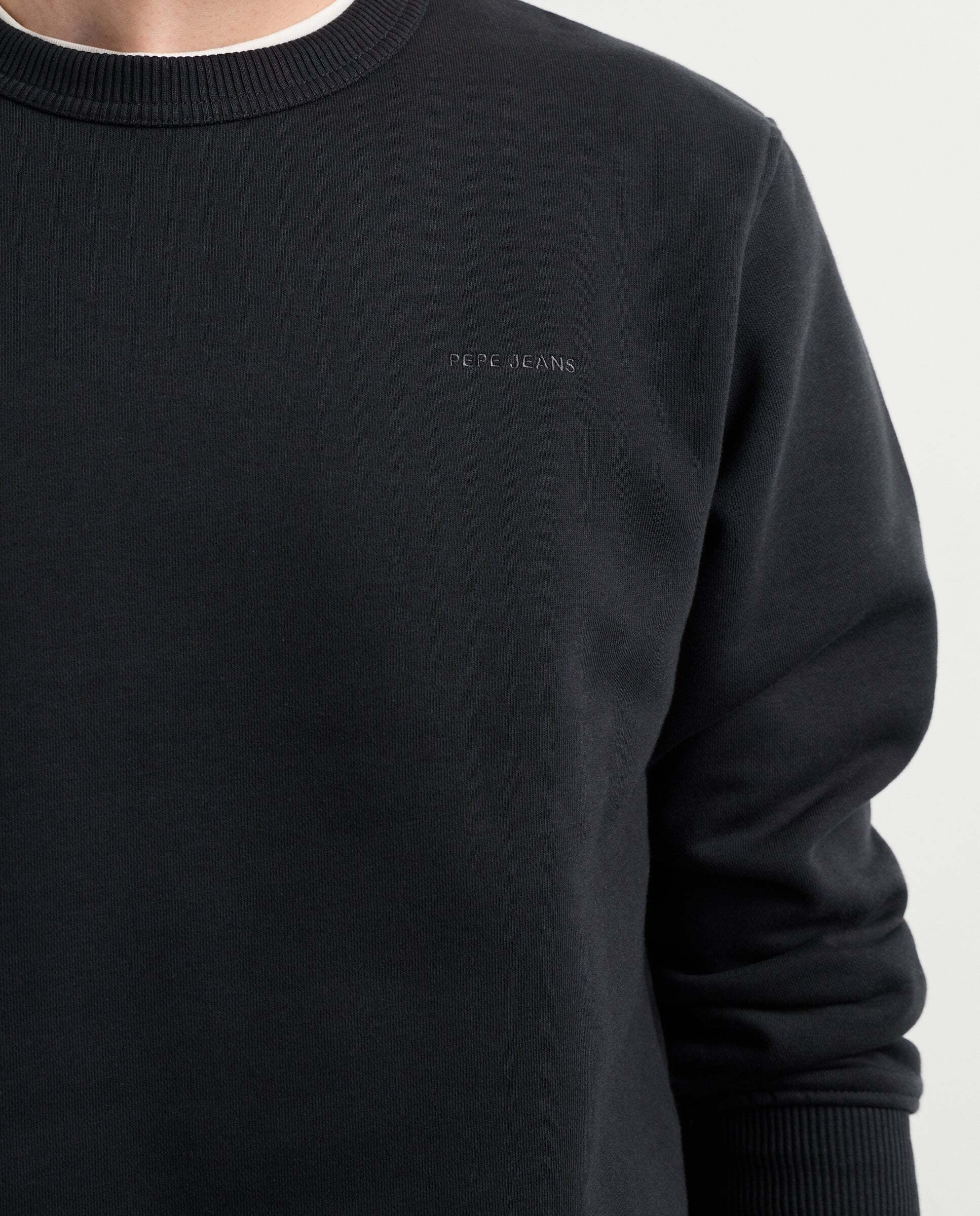 Sudadera de hombre cuello redondo fit regular - Pepe Jeans - Negro Negro-4