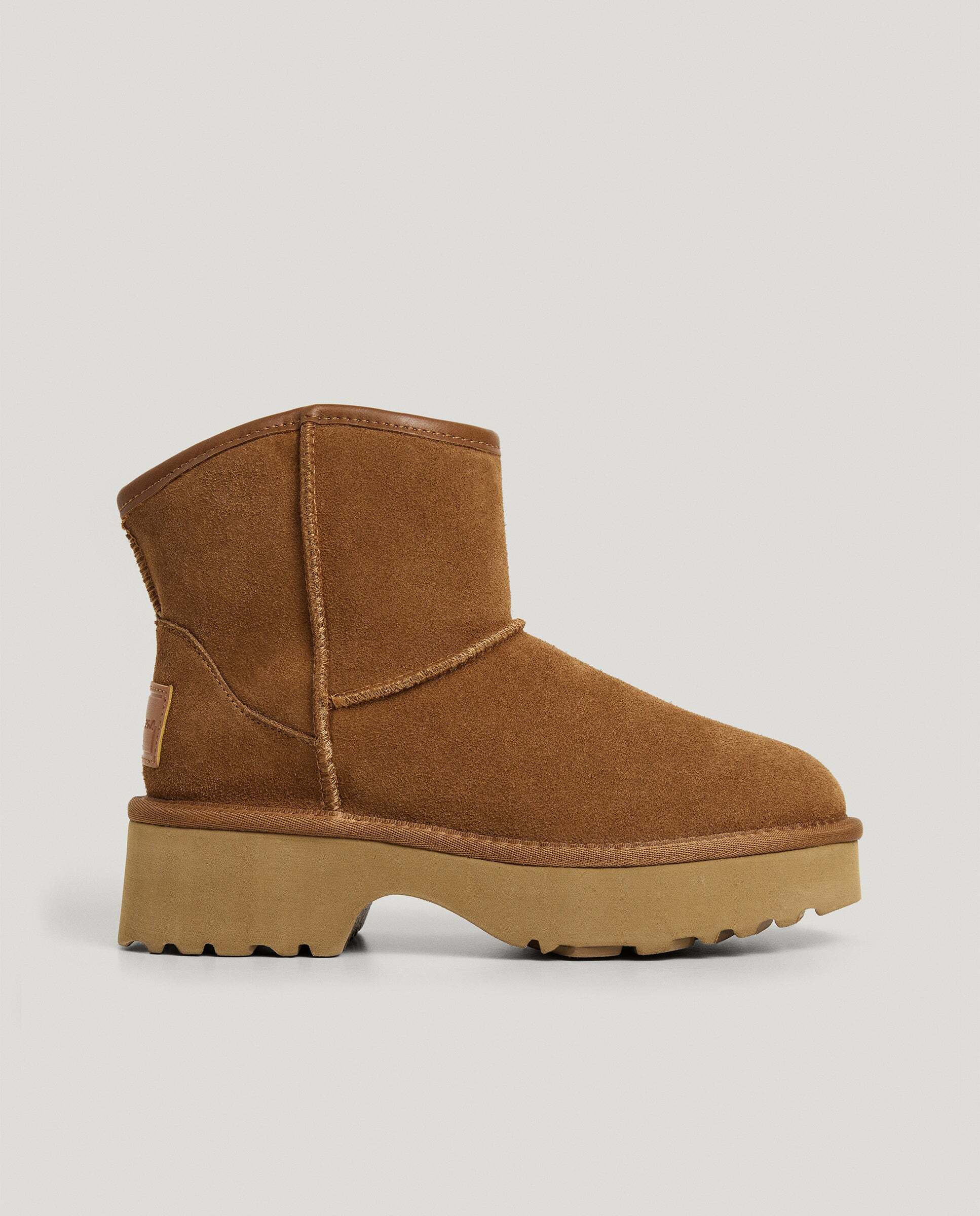 Botines con suela track de mujer de ante con plataforma - Pepe Jeans - Marrón Marrón-1