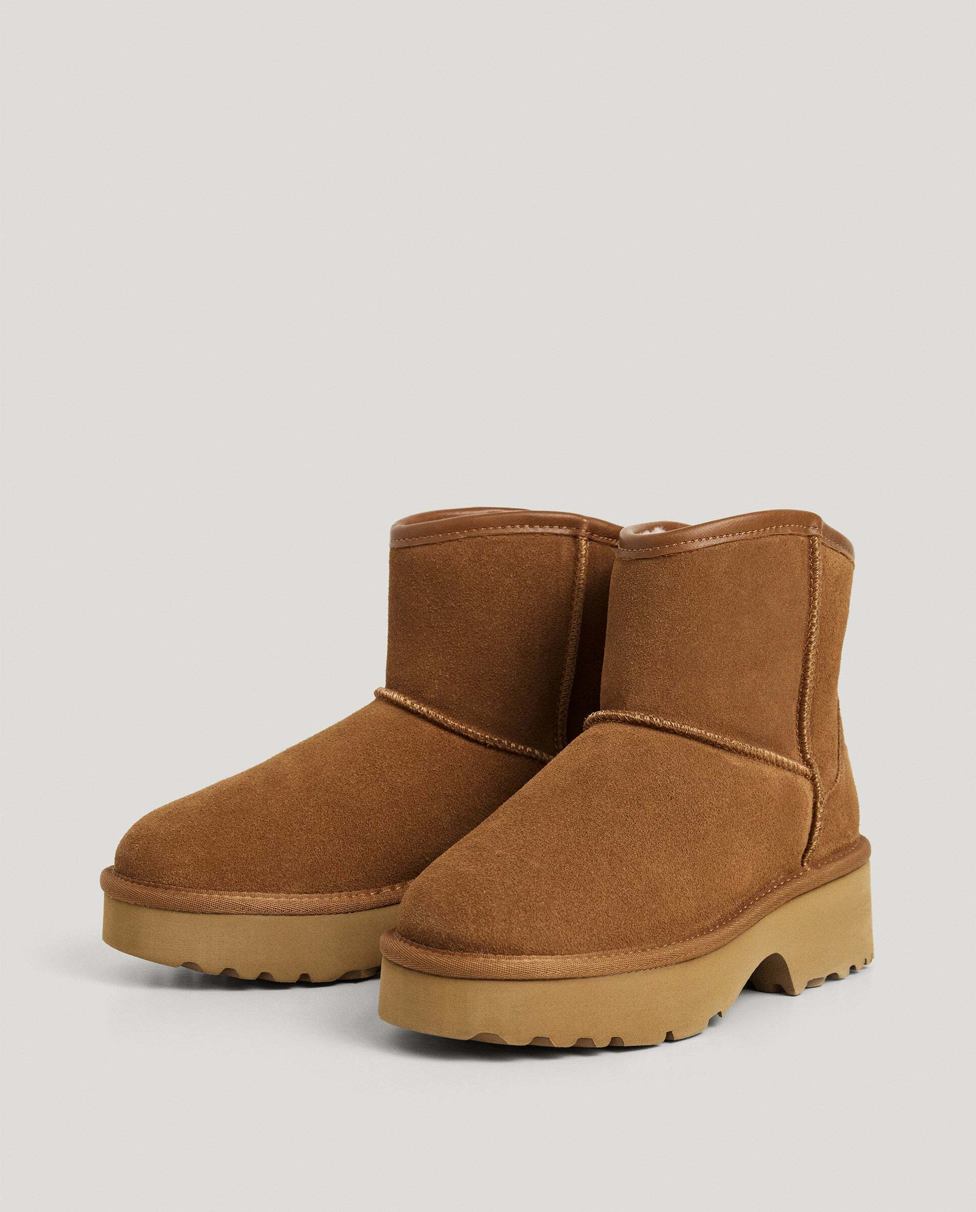 Botines con suela track de mujer de ante con plataforma - Pepe Jeans - Marrón Marrón-2