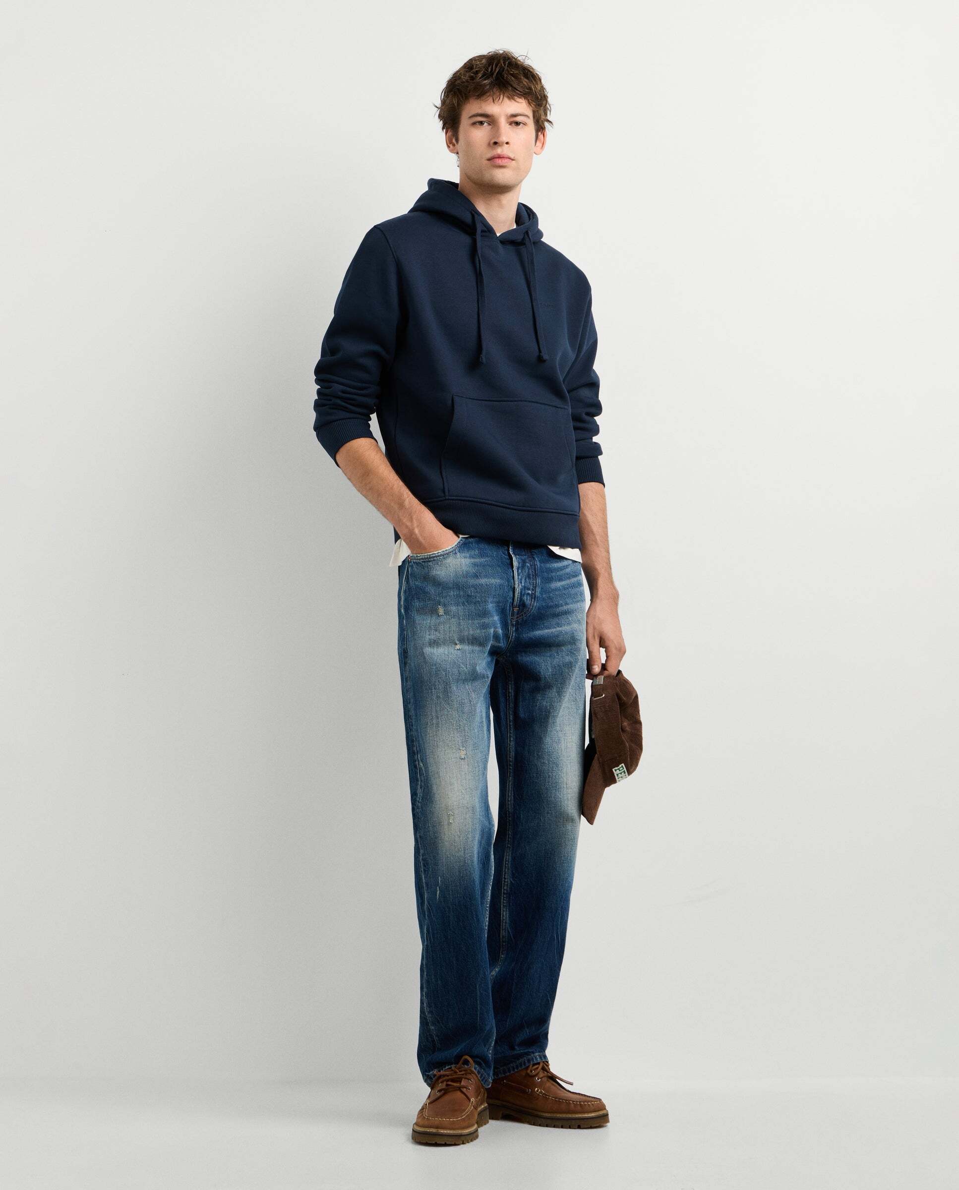 Sudadera de hombre capucha fit regular - Pepe Jeans - Azul Azul-2