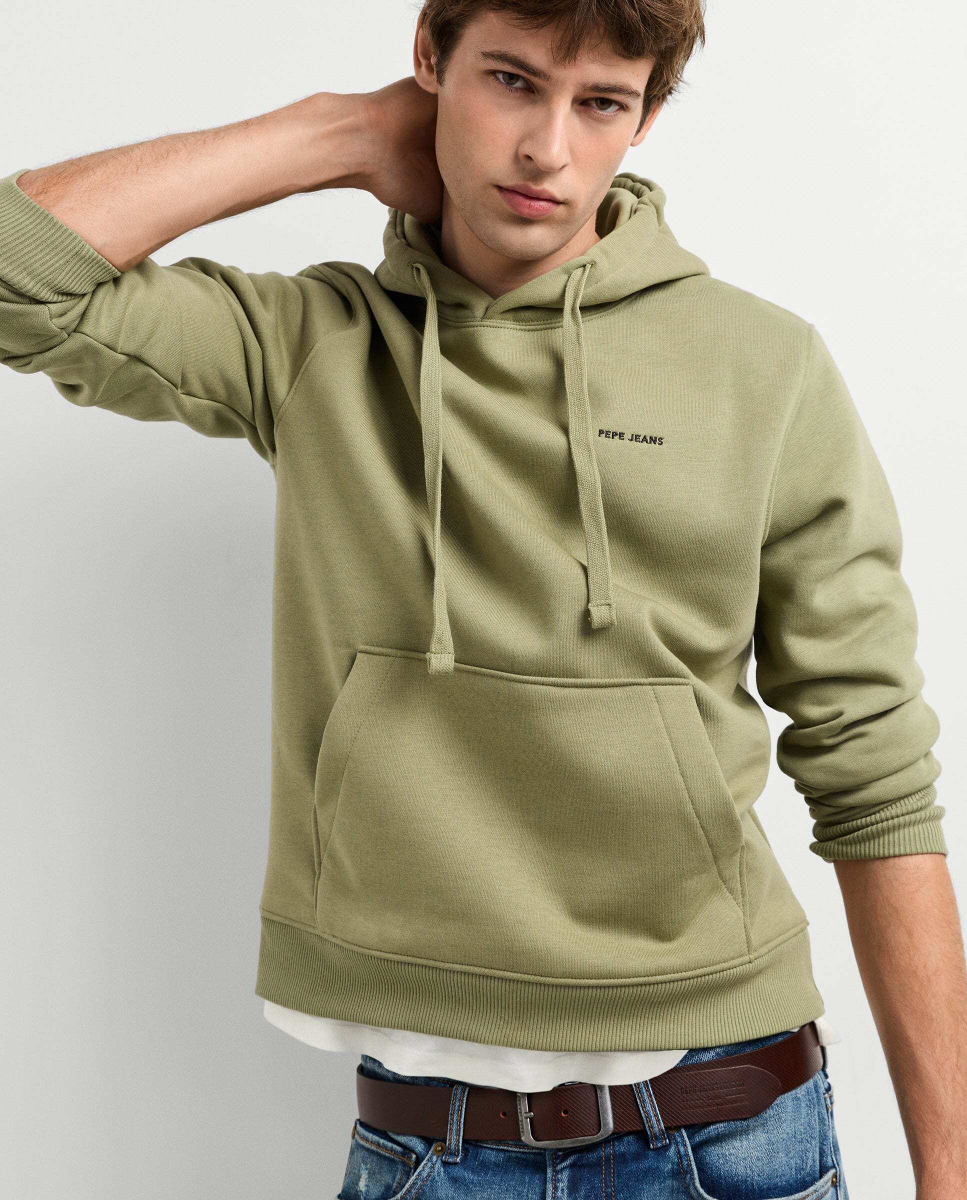 Imagen 0 de Sudadera de hombre capucha fit regular Verde