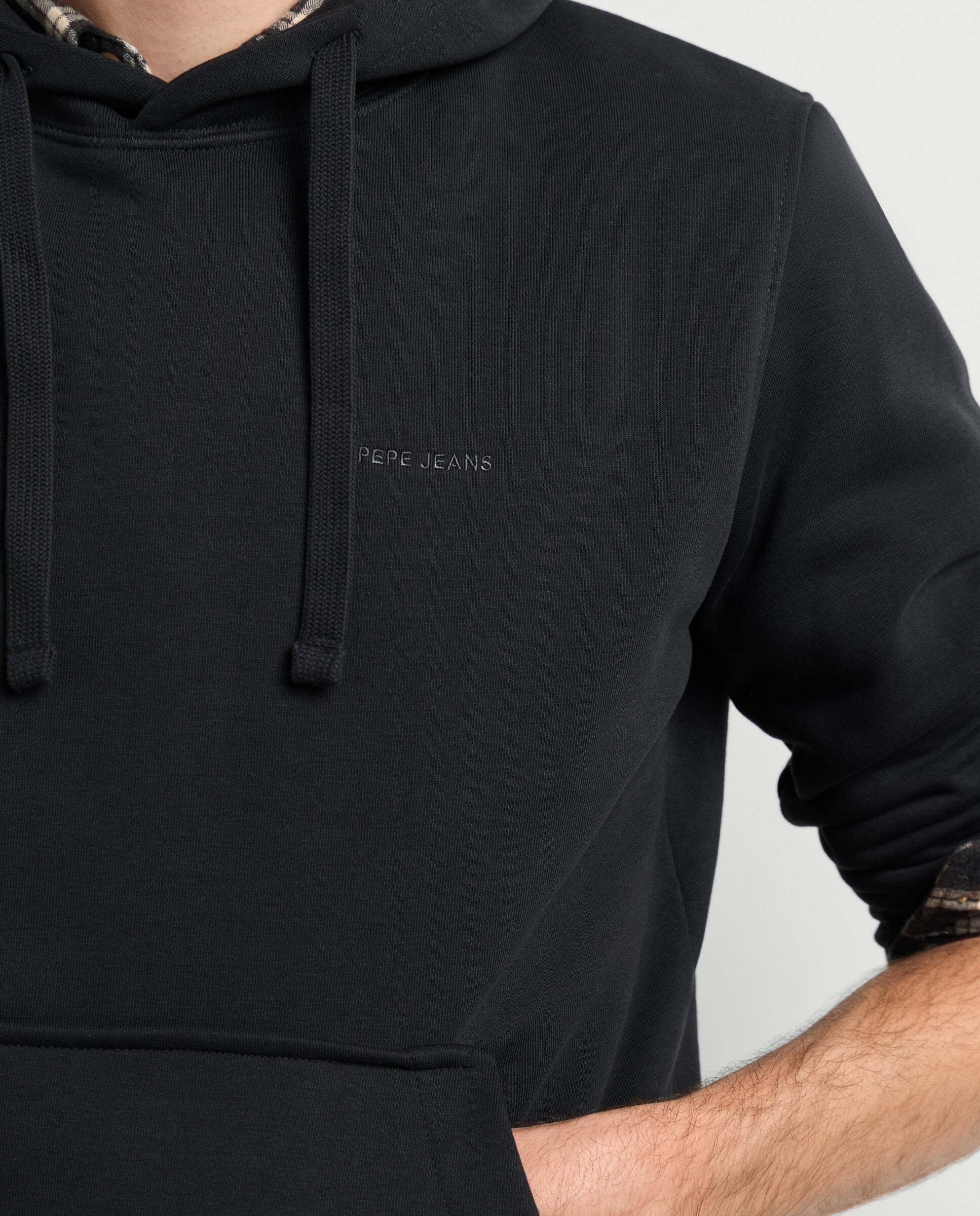 Sudadera de hombre capucha fit regular - Pepe Jeans - Negro Negro-4