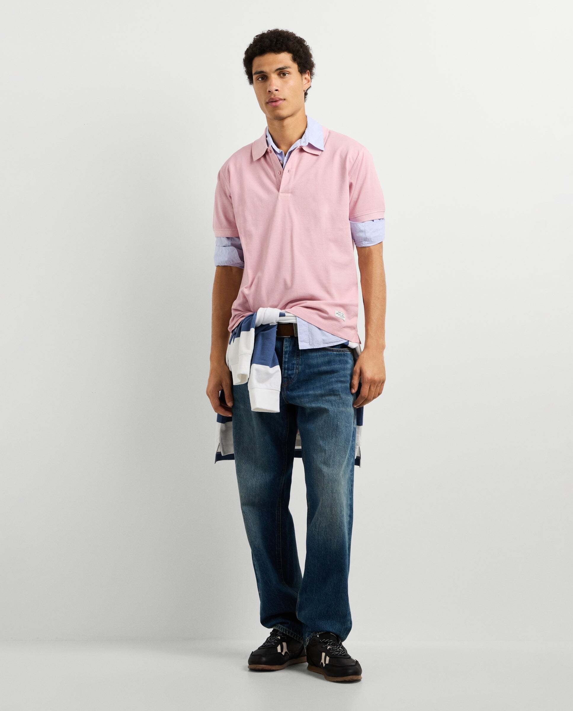 Polo de hombre piqué fit regular - Pepe Jeans - Rosa pastel Rosa pastel-2